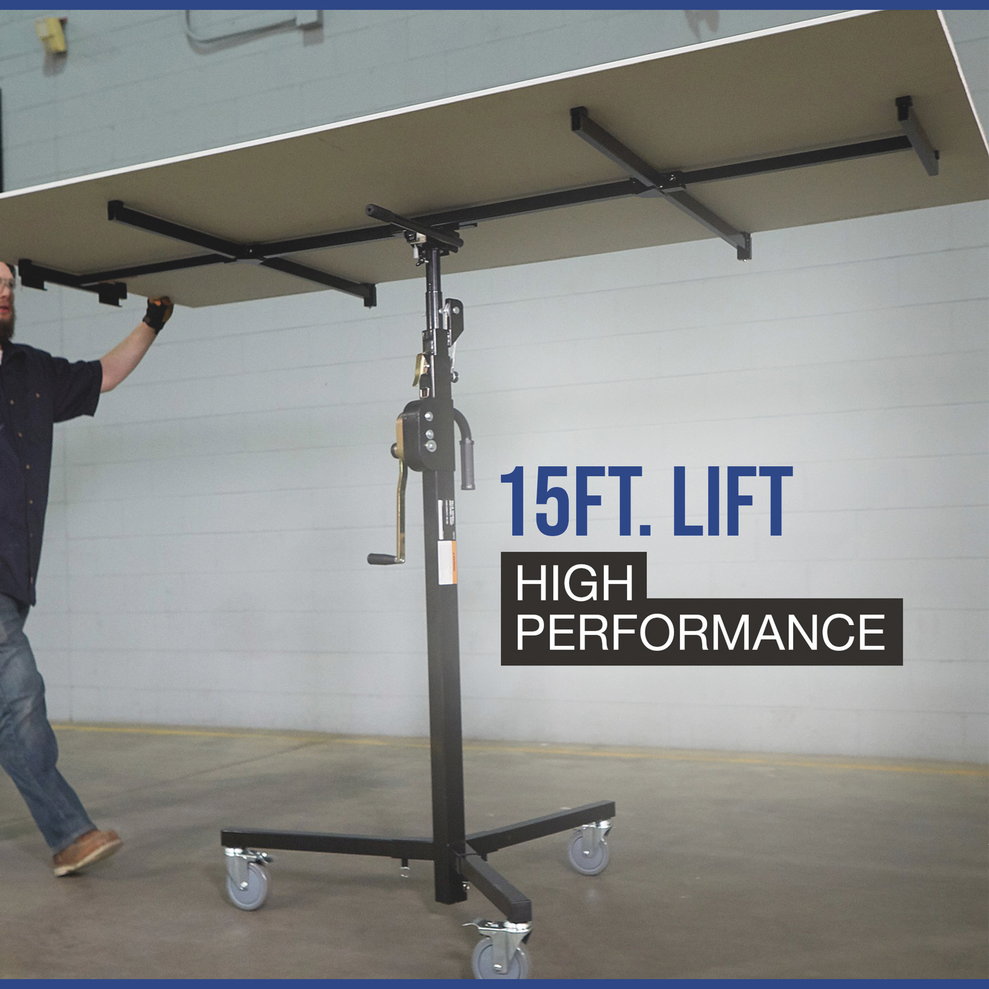 Strongway Drywall Hoist,150Lb. Capacity, 15ft. Lift Northern Tool