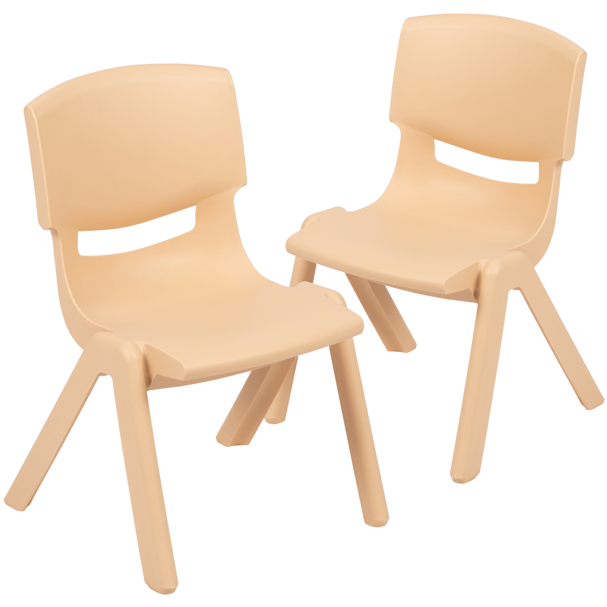 Flash Furniture, 2 Pack Natural Plastic School Chair, 12in.H Seat, Included (qty.) 2 Model# 2YUYCX002NAT