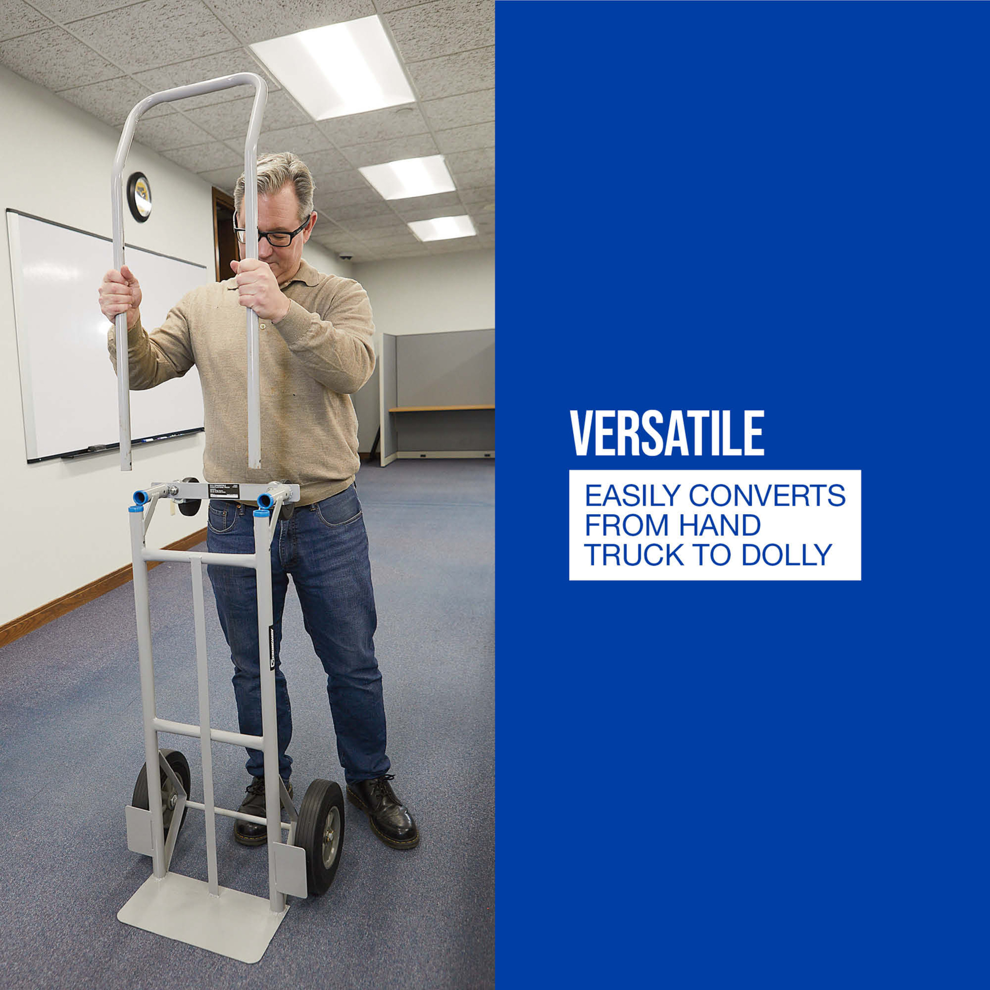 Strongway 2in1 Convertible Hand Truck, 600Lb. Capacity, 47.24in.H
