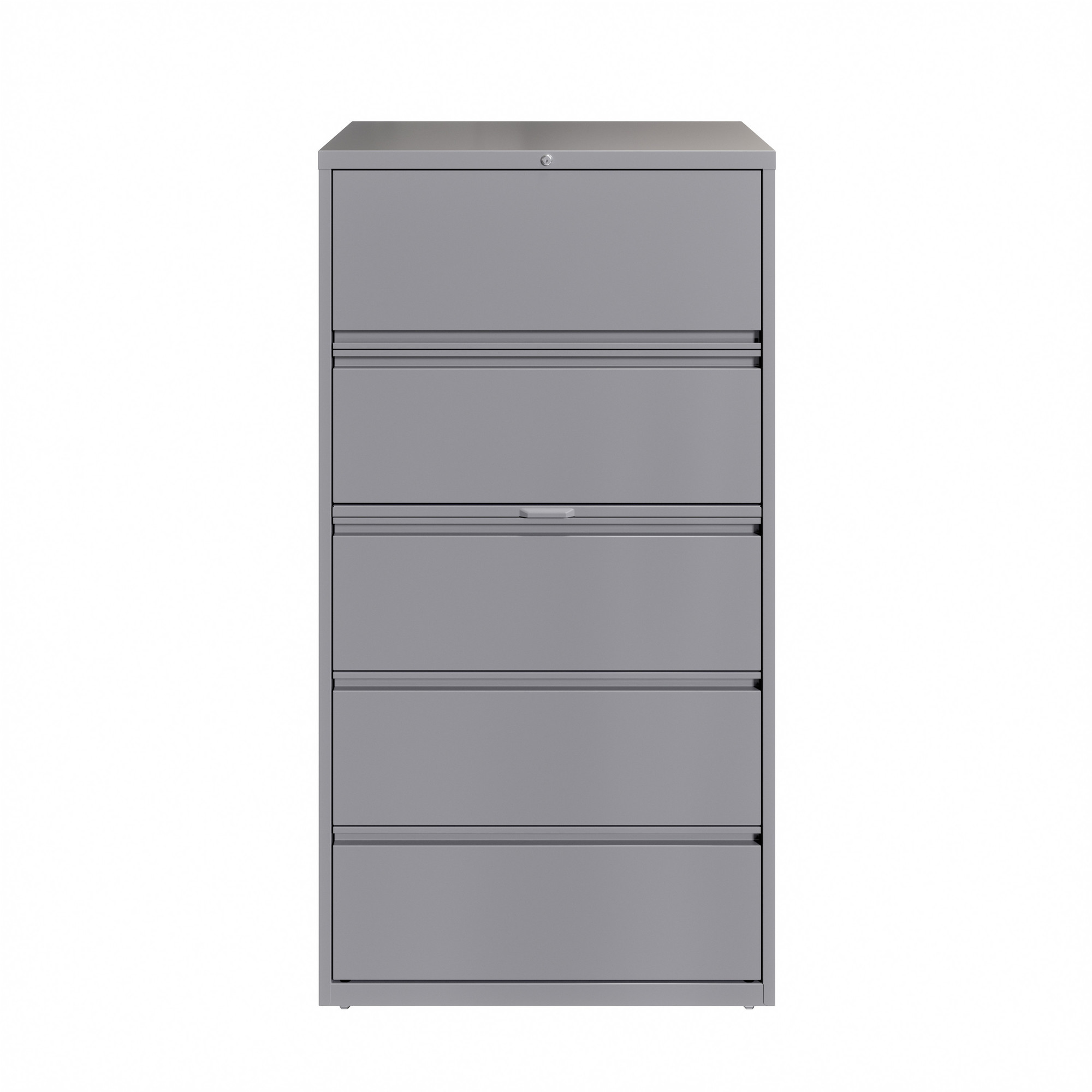 Hirsh Industries, 5 Drawer Lateral File Cabinet, Width 36 in, Depth 18.625 in, Height 67.625 in, Model# 23747