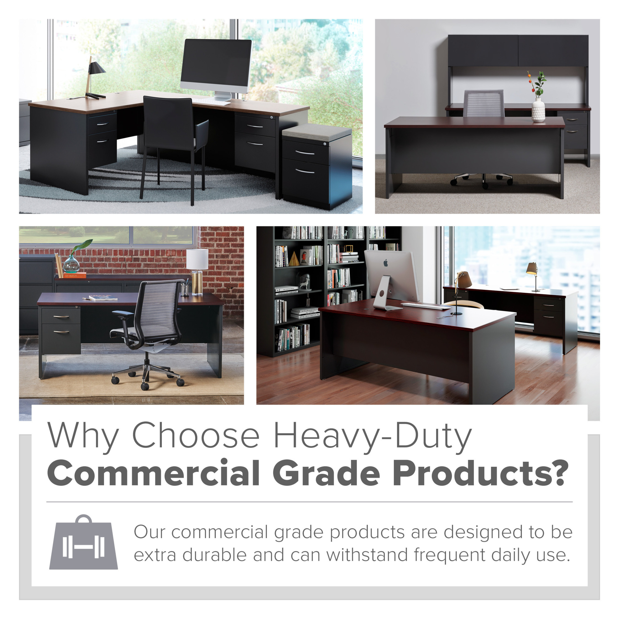 Hirsh Industries, Executive Modular Double Ped File Office Desk, Width