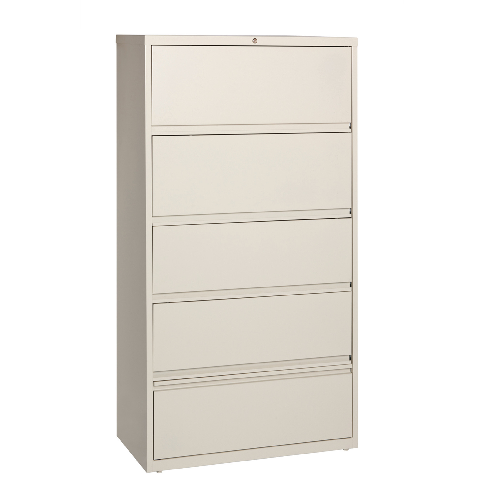 Hirsh Industries, 5 Drawer Lateral File Cabinet, Width 36 in, Depth 18.625 in, Height 68.625 in, Model# 17901