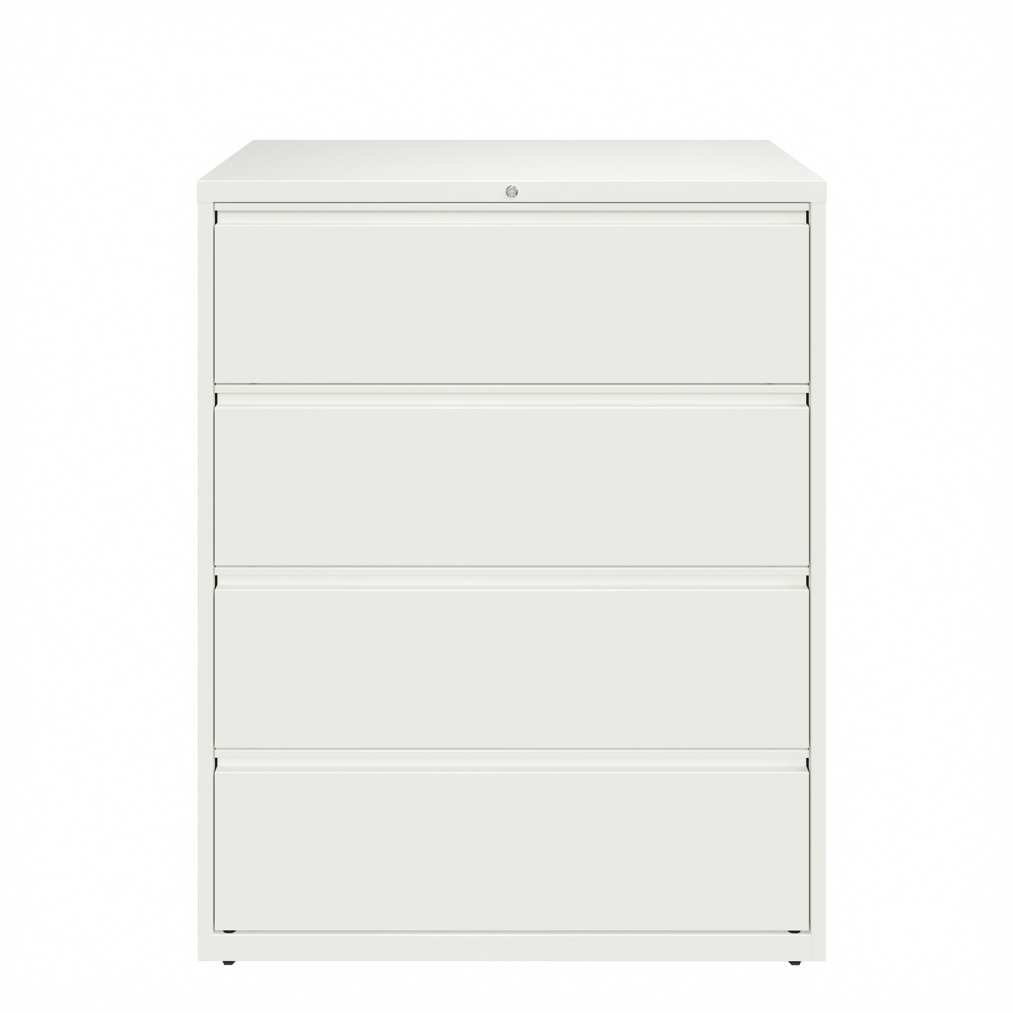 Hirsh Industries, 4 Drawer Lateral File Cabinet, Width 42 in, Depth 18.625 in, Height 52.5 in, Model# 23706