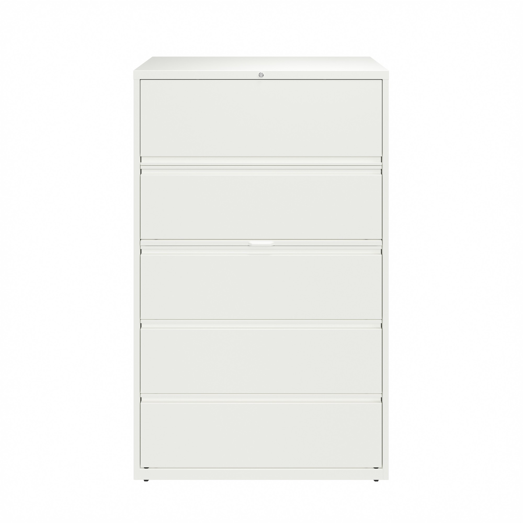 Hirsh Industries, 5 Drawer Lateral File Cabinet, Width 42 in, Depth 18.625 in, Height 67.625 in, Model# 23707