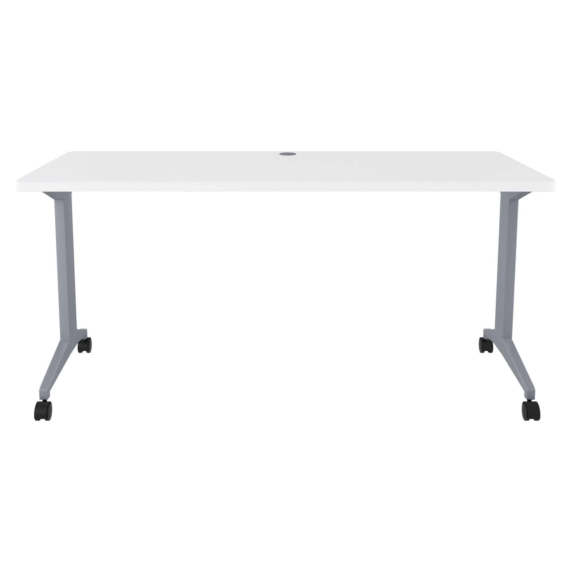 Hirsh Industries, T-Leg Table Desk with Rounded Corner T-Mold Top, Width 60 in, Height 28.75 in, Depth 24 in, Model# 24373