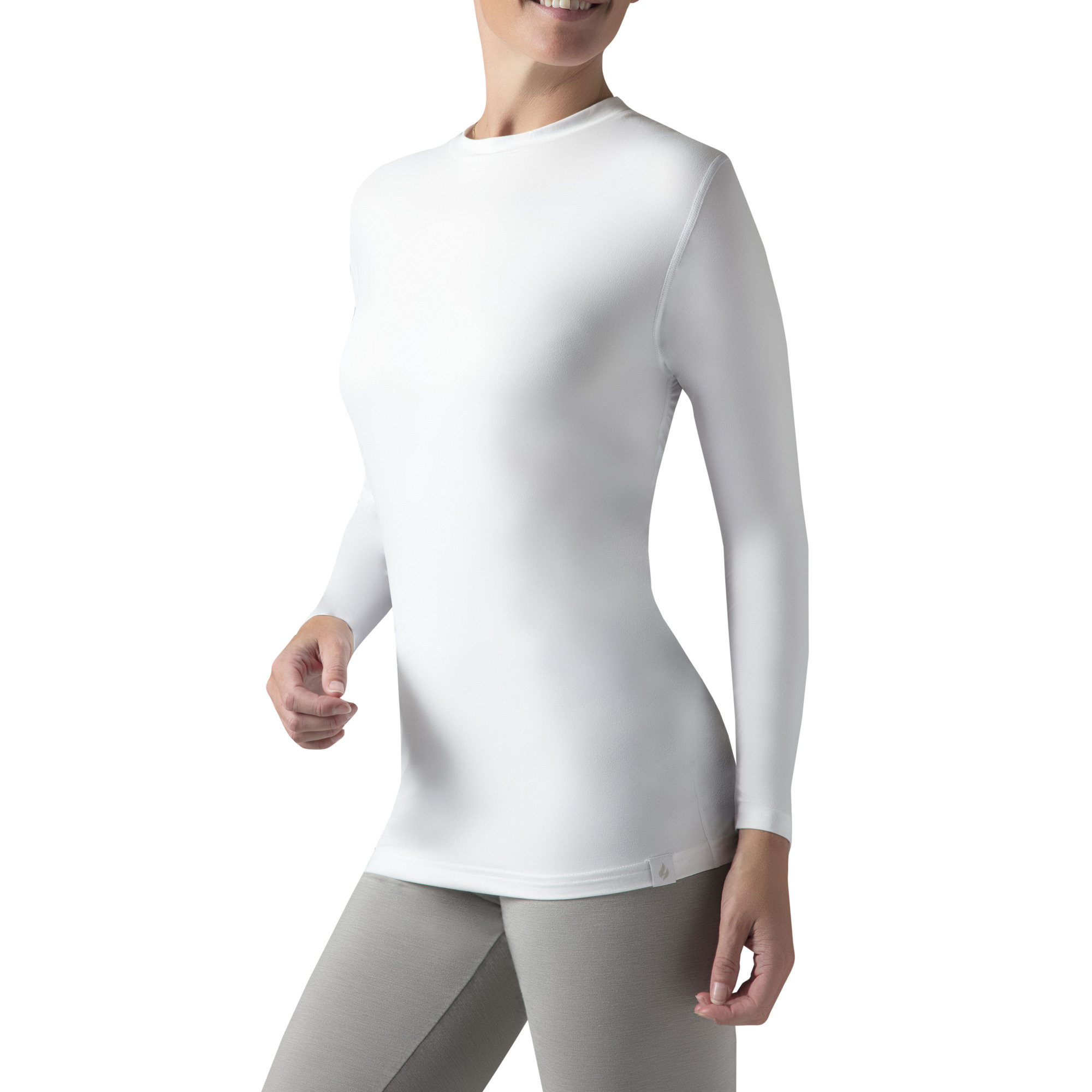 Heat Holders Women's Lite Kristy Thrmal L/Slv Top WinterWhite M