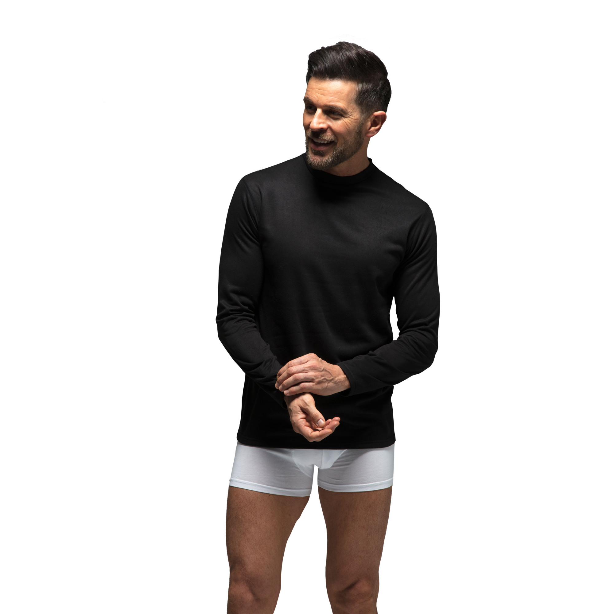 Heat Holders Men's Lite Karl Thermal Long Sleeve Top Black L