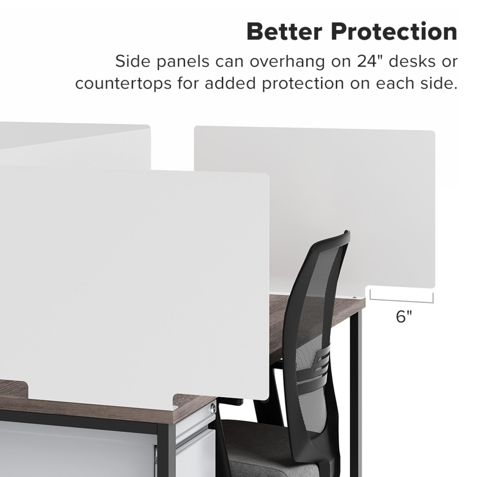 Hirsh Industries, Privacy Divider Panel for 24in. or 30in. Wide Desks ...