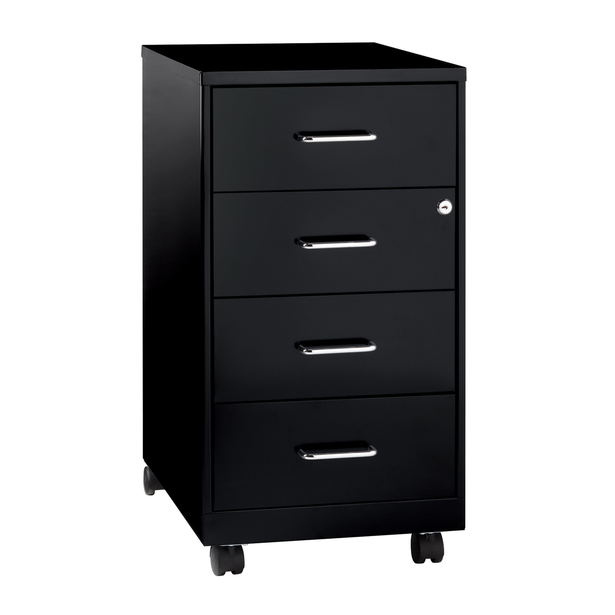 Hirsh Industries, 4 Drawer Mobile Organizer, Locking, Width 14.25 in, Depth 18 in, Height 26.7 in, Model# 22792