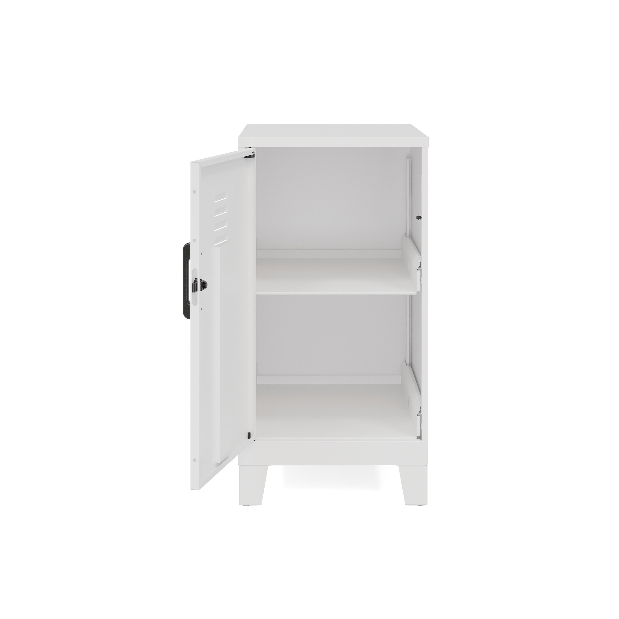 Hirsh Industries, 2 Shelf Mini Storage Locker Cabinet, Height 27.5 in ...