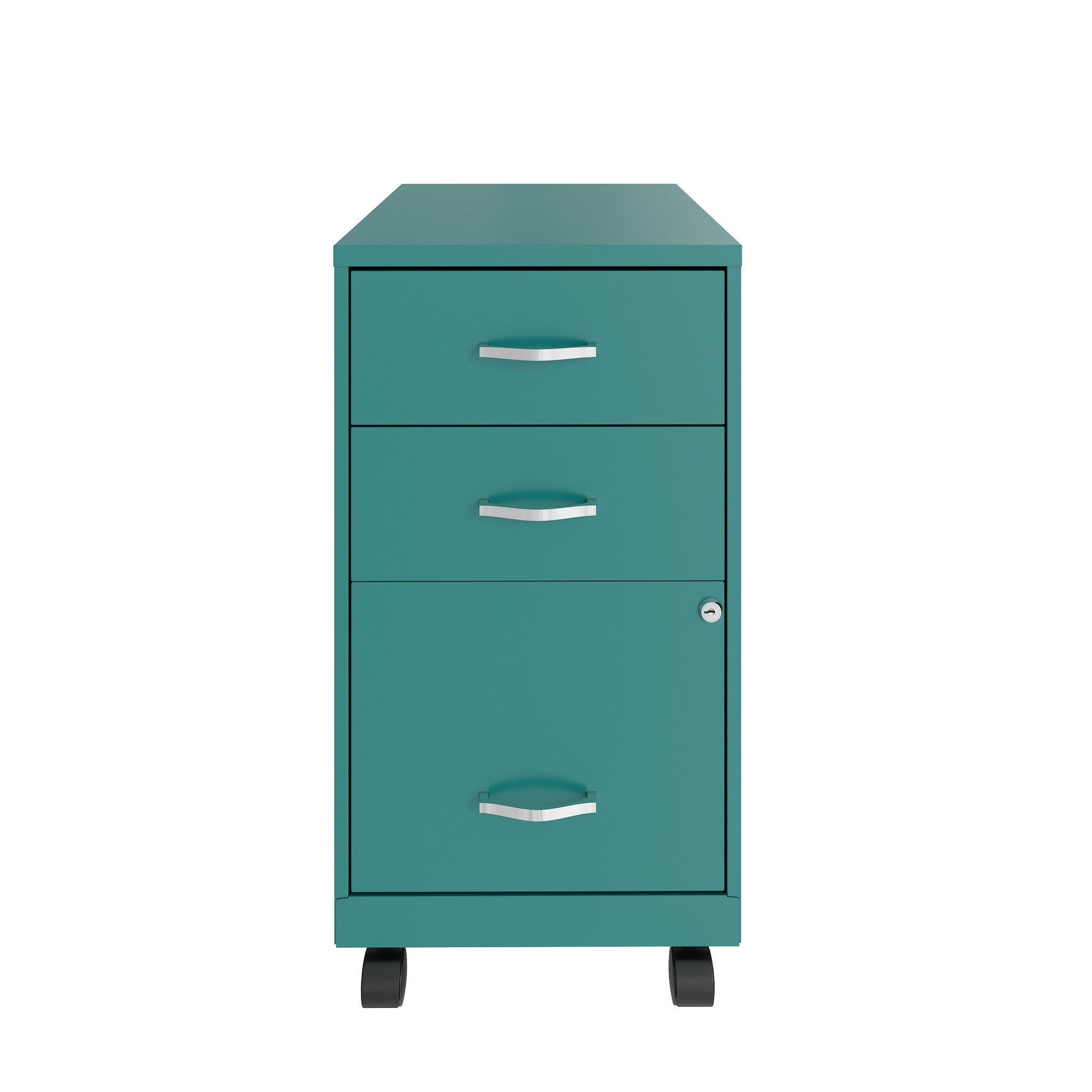 Hirsh Industries, 3 Drawer Mobile Letter Width File Cabinet, Width 14. ...