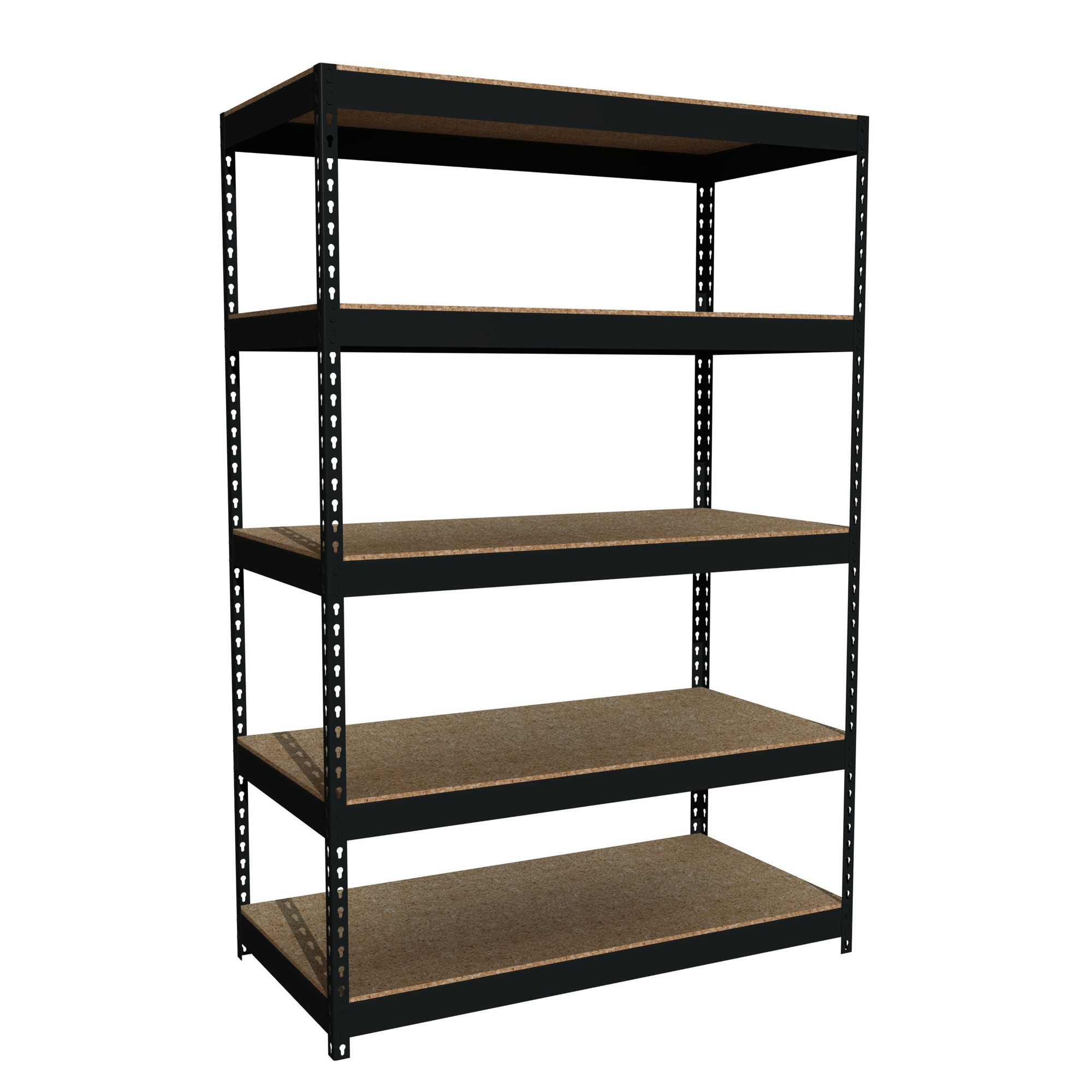 Hirsh Industries, 3800 Riveted Steel Shelving, 5-Shelf Unit, Width 48 in, Depth 24 in, Material Steel, Model# 19453