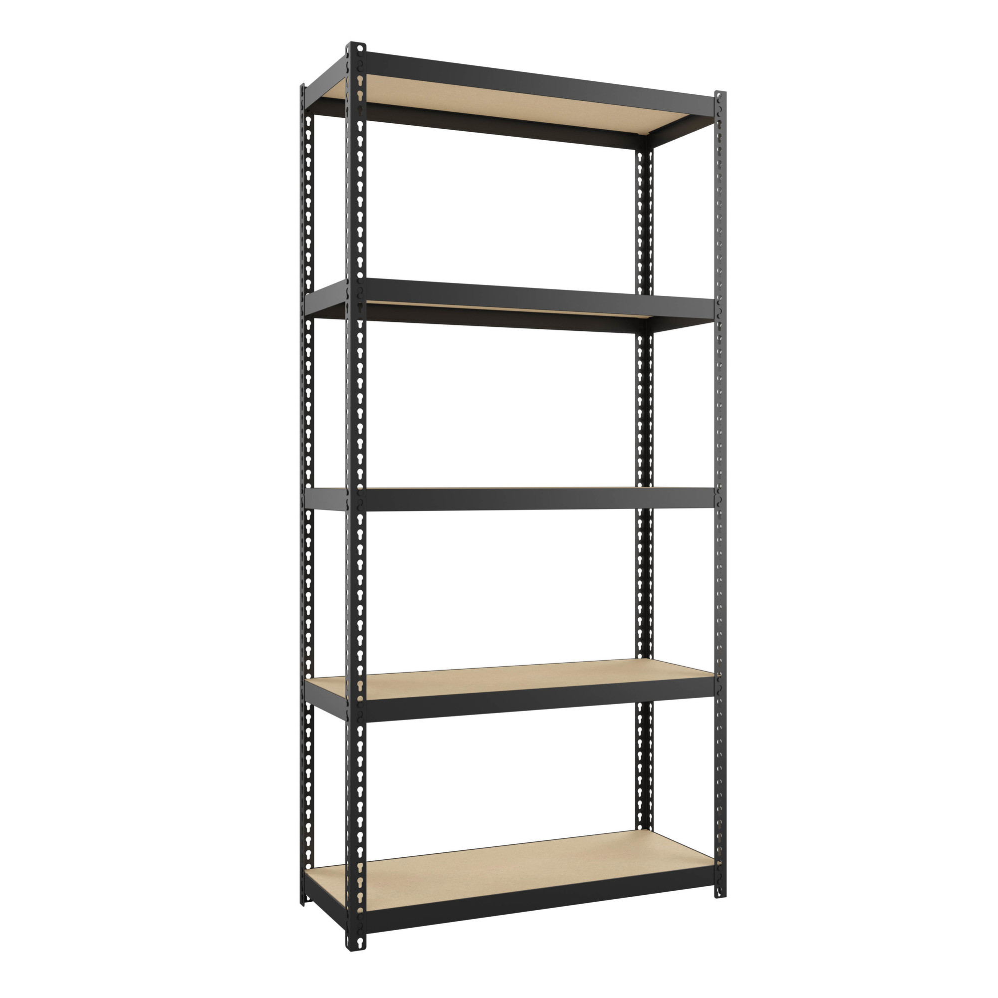 Hirsh Industries, 1000 Riveted Steel Shelving 5Shelf Unit, Width 30 in