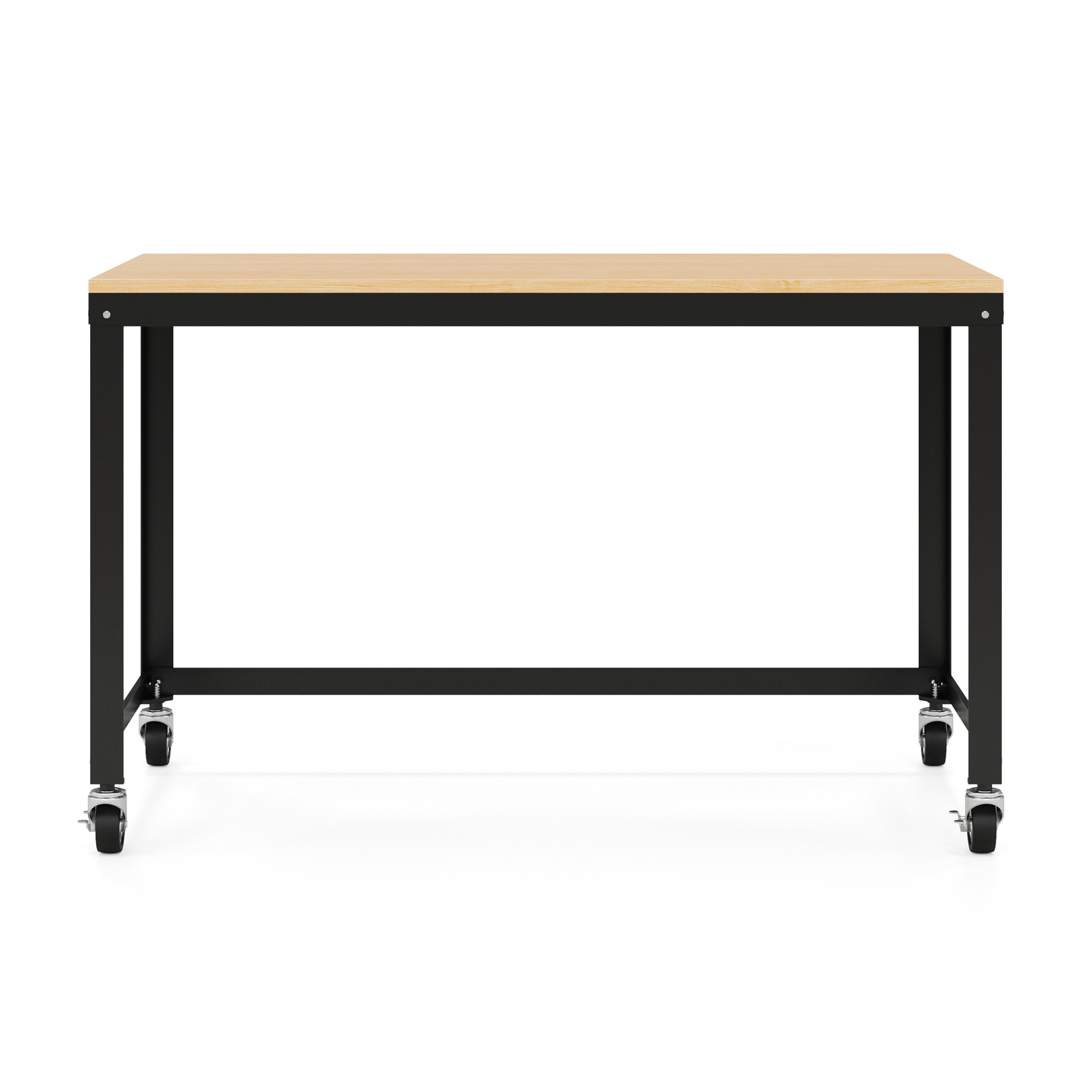 Hirsh Industries, Ready-To-Assemble 48in. Mobile Desk w/ Laminate Top, Width 47.45 in, Height 30 in, Depth 23.88 in, Model# 24971