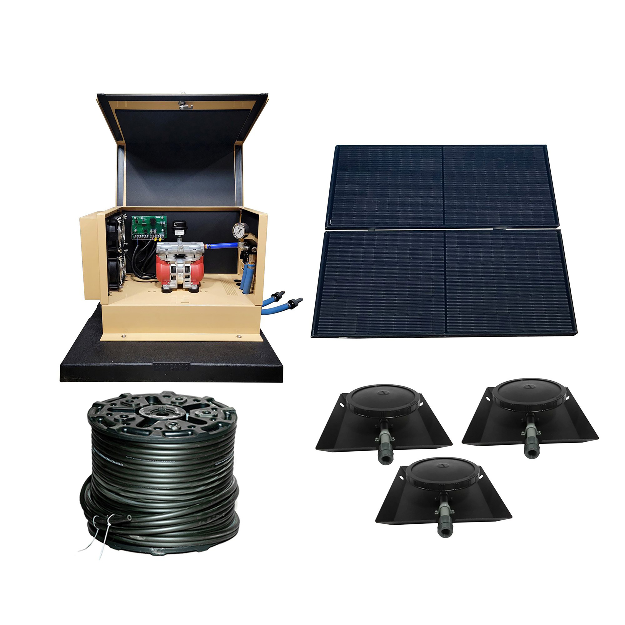 Outdoor Water Solutions, TurboAir III - Direct Drive Solar Pond Aerator, Model# SDD2425003S-SAP0423