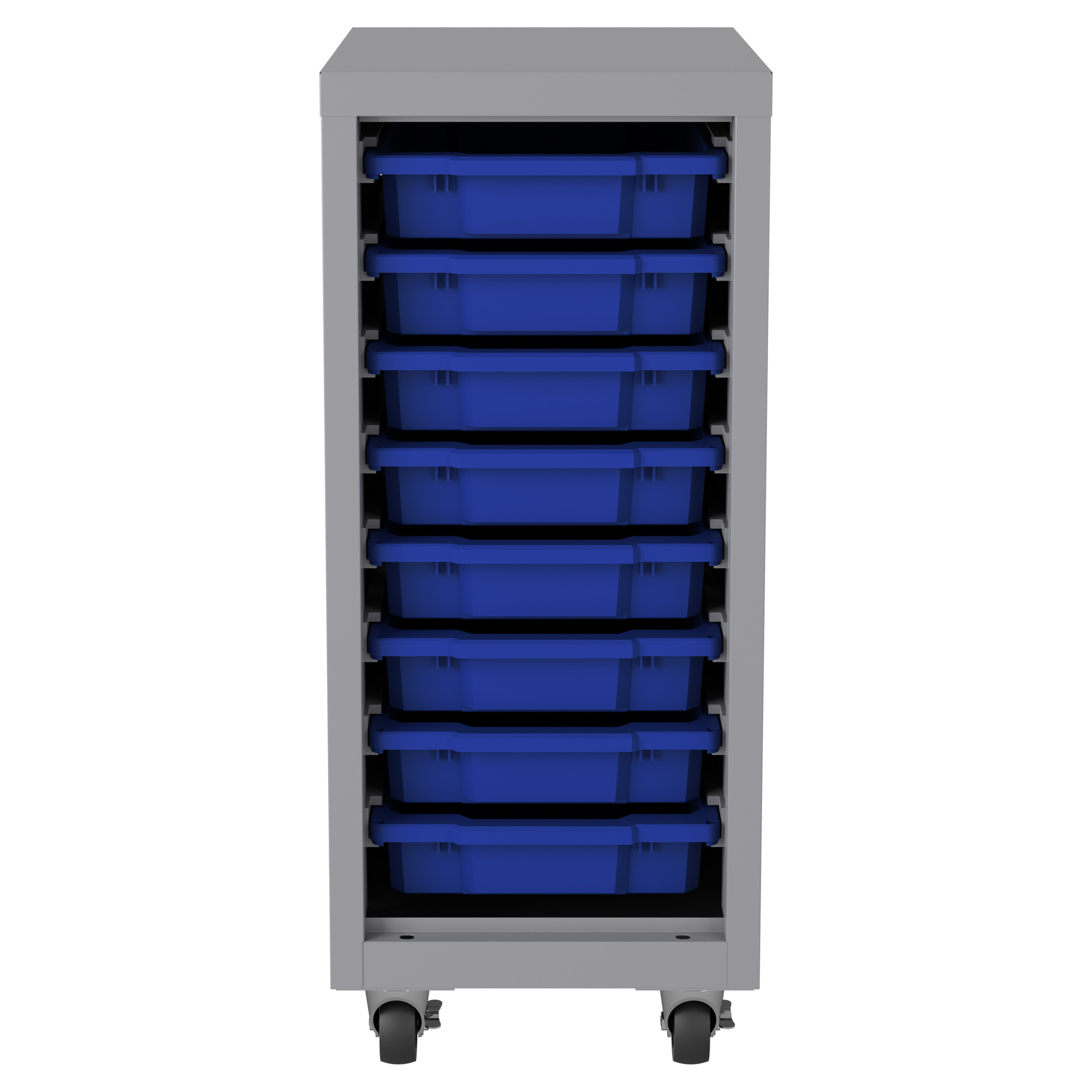 Hirsh Industries, Mobile Bin Tower with 8 3in. tote bins, Height 36 in