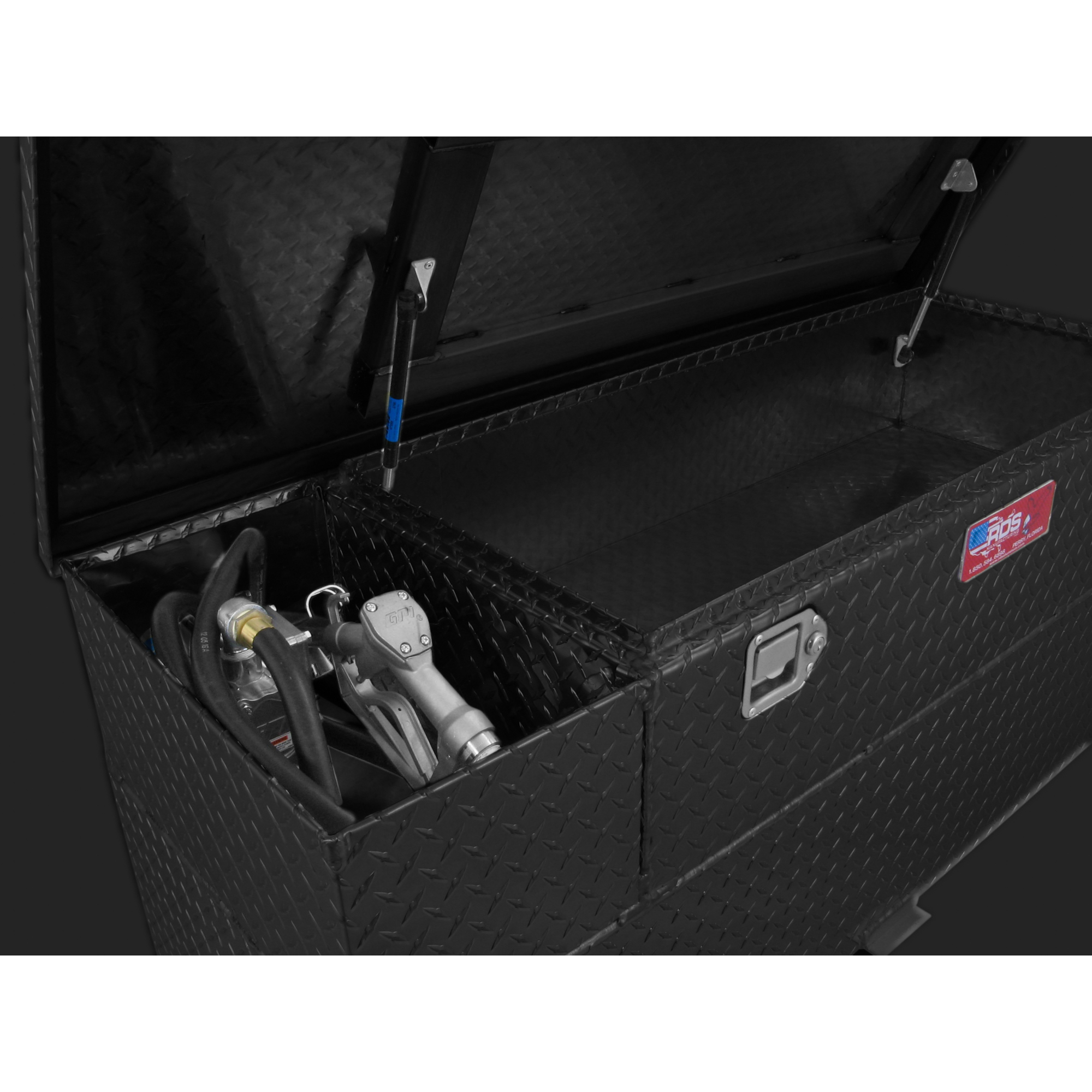 RDS, Alum. Transfer Fuel Tank Toolbox Combo w/12v.Pump, Capacity 50 Gal ...