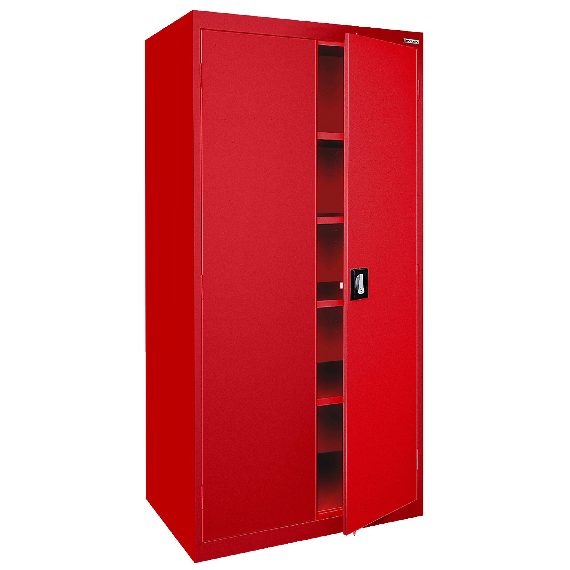 Sandusky Lee Elite Series Welded Cabinet - 48in. x 18in., Steel, 200-Lb. Shelf Capacity, Lockable, Red, Model# EA4R361872-01