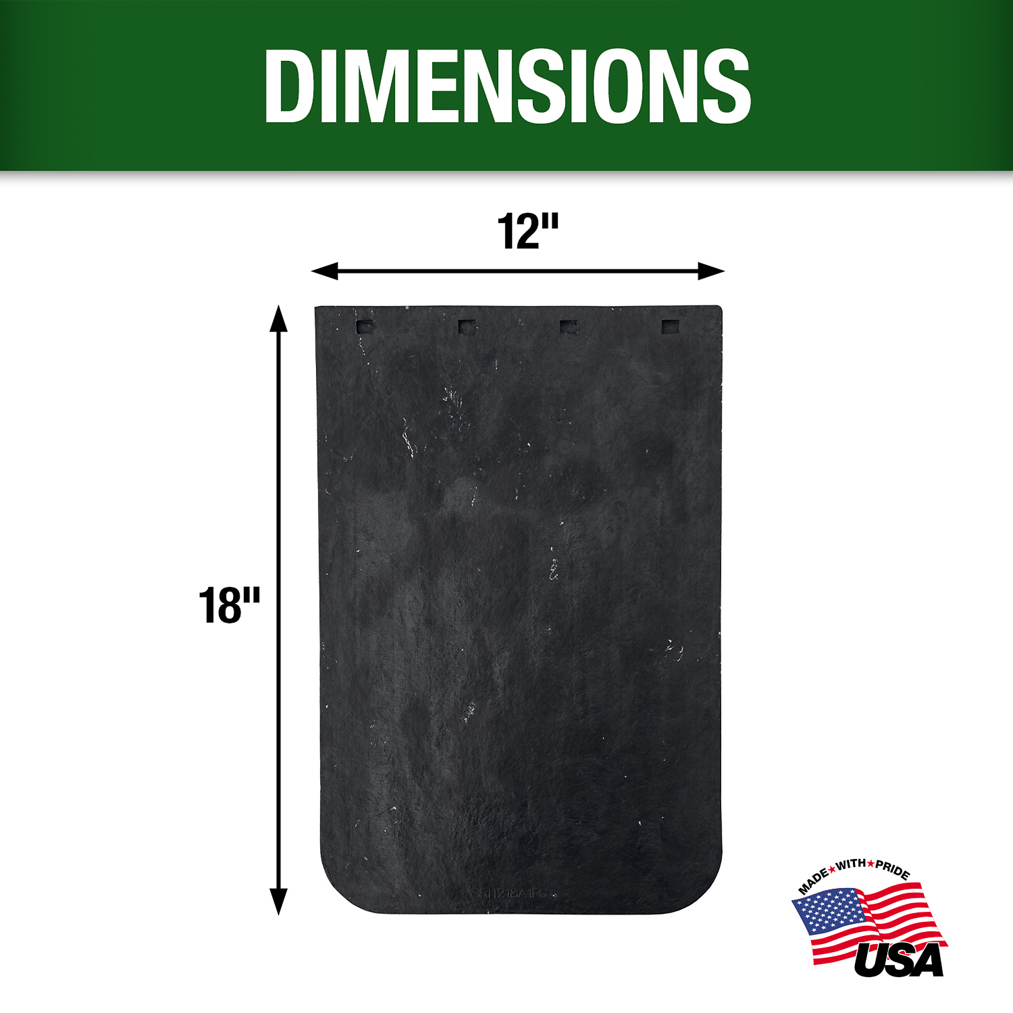 Boomerang Rubber, Truck Rubber Splash Guards 1/4in. Standard 12in 