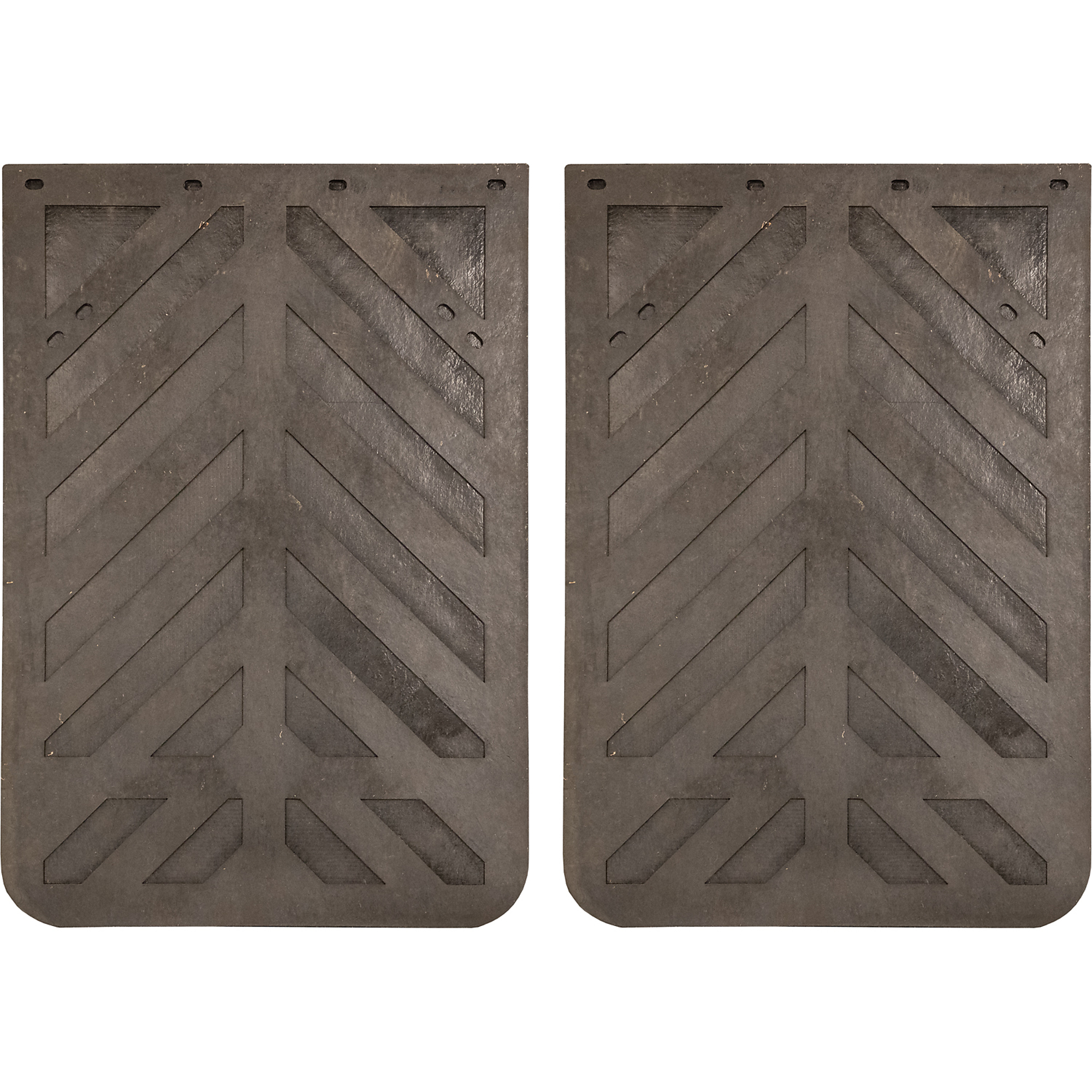 Boomerang Rubber, Heavy Duty Mudflaps Splash Guards 1/4in. Chevron Plus 24in.x30in., Material Rubber, Model# SRI2430C1PL
