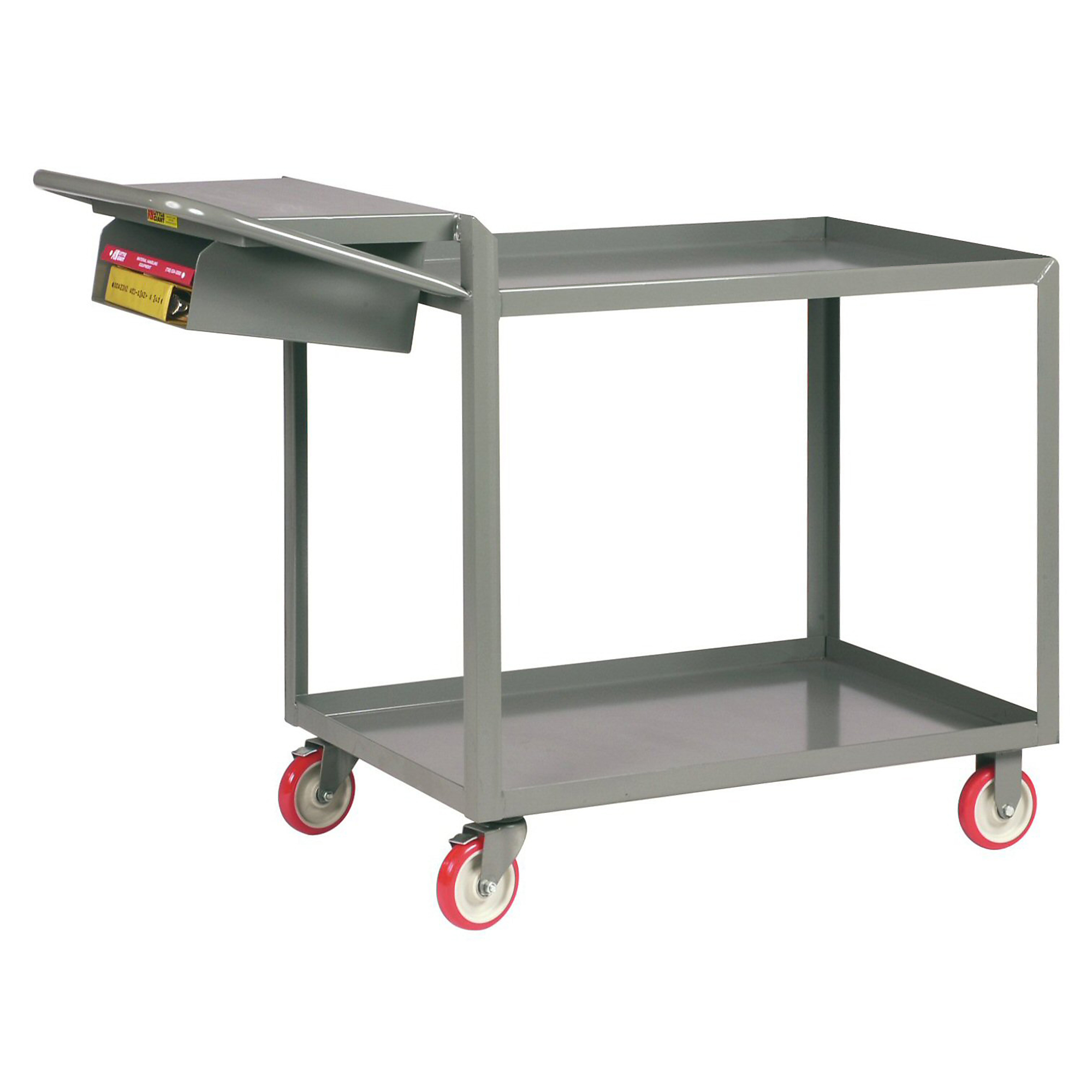 Little Giant Order Picking Truck - 24in. x 48in., 1200-Lb. Capacity, 2 Shelves, Carbon Steel, Model# LGL-2448-WS-P-BK