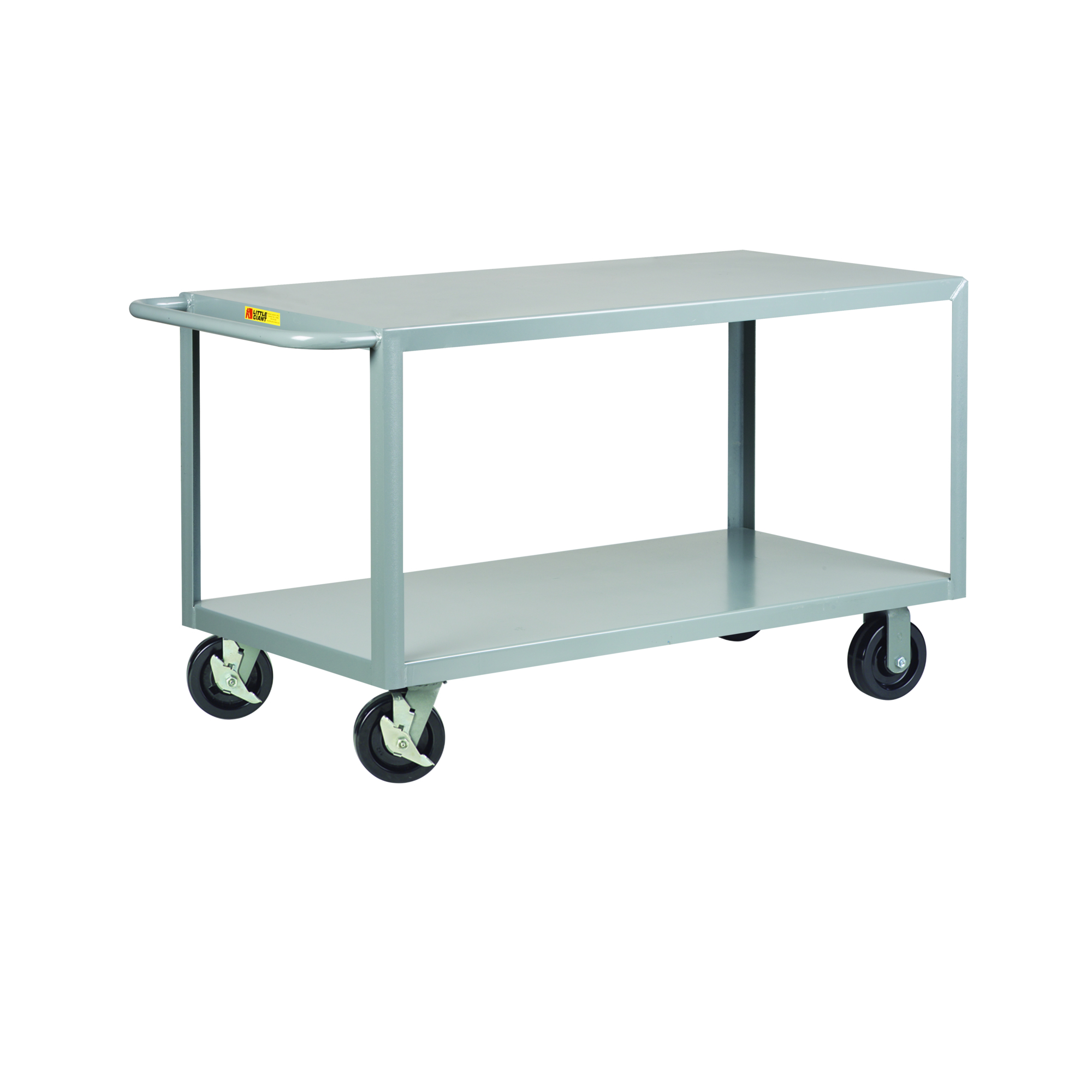 Little Giant Heavy-Duty Shelf Truck - 24in. x 48in., 3600-Lb. Capacity, 2 Shelves, Carbon Steel, Model# 2G-2448-6PHBK