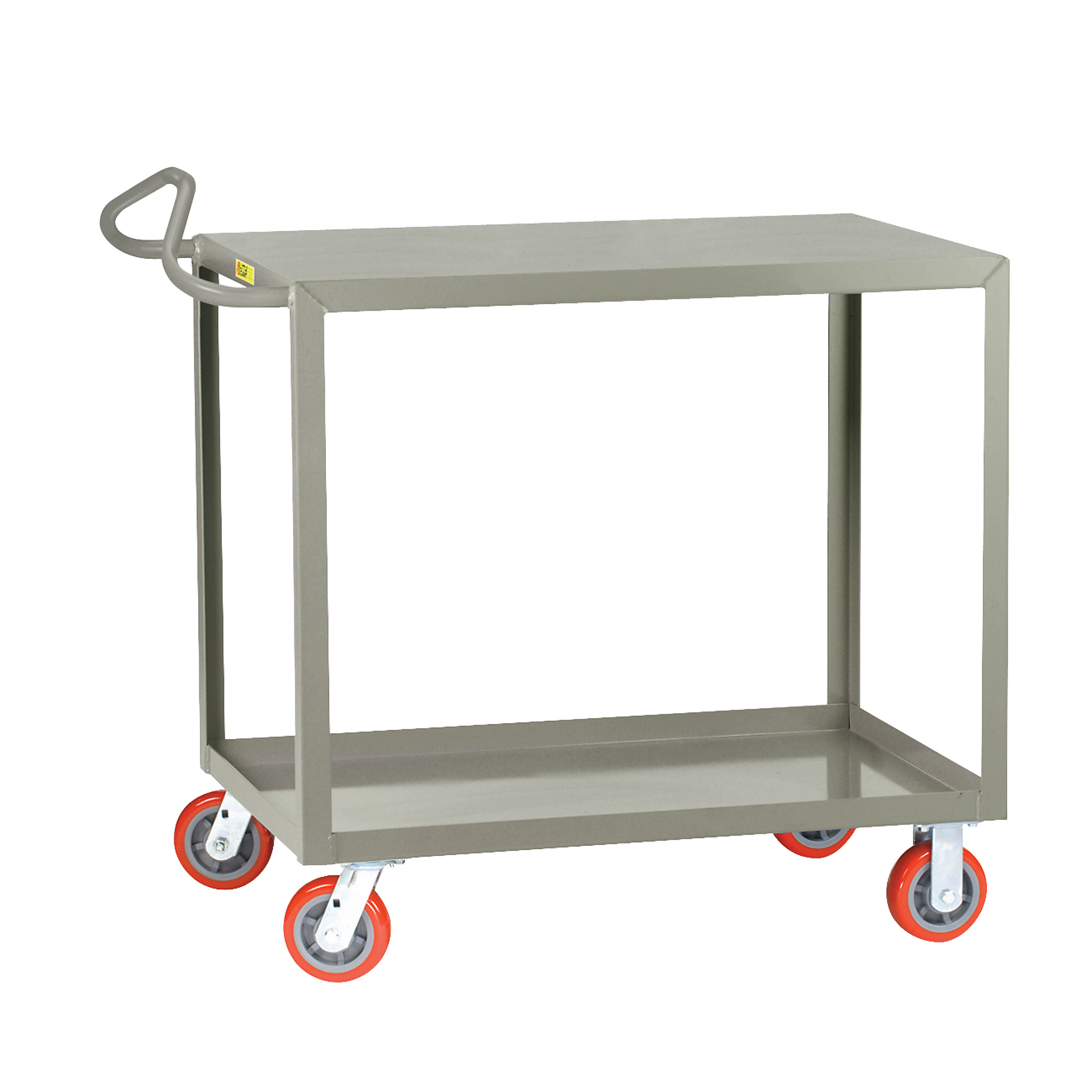 Little Giant Ergonomic Shelf Truck - 30in. x 48in., 2000-Lb. Capacity, 2 Shelves, Carbon Steel, Model# ENLG-3048-6PY