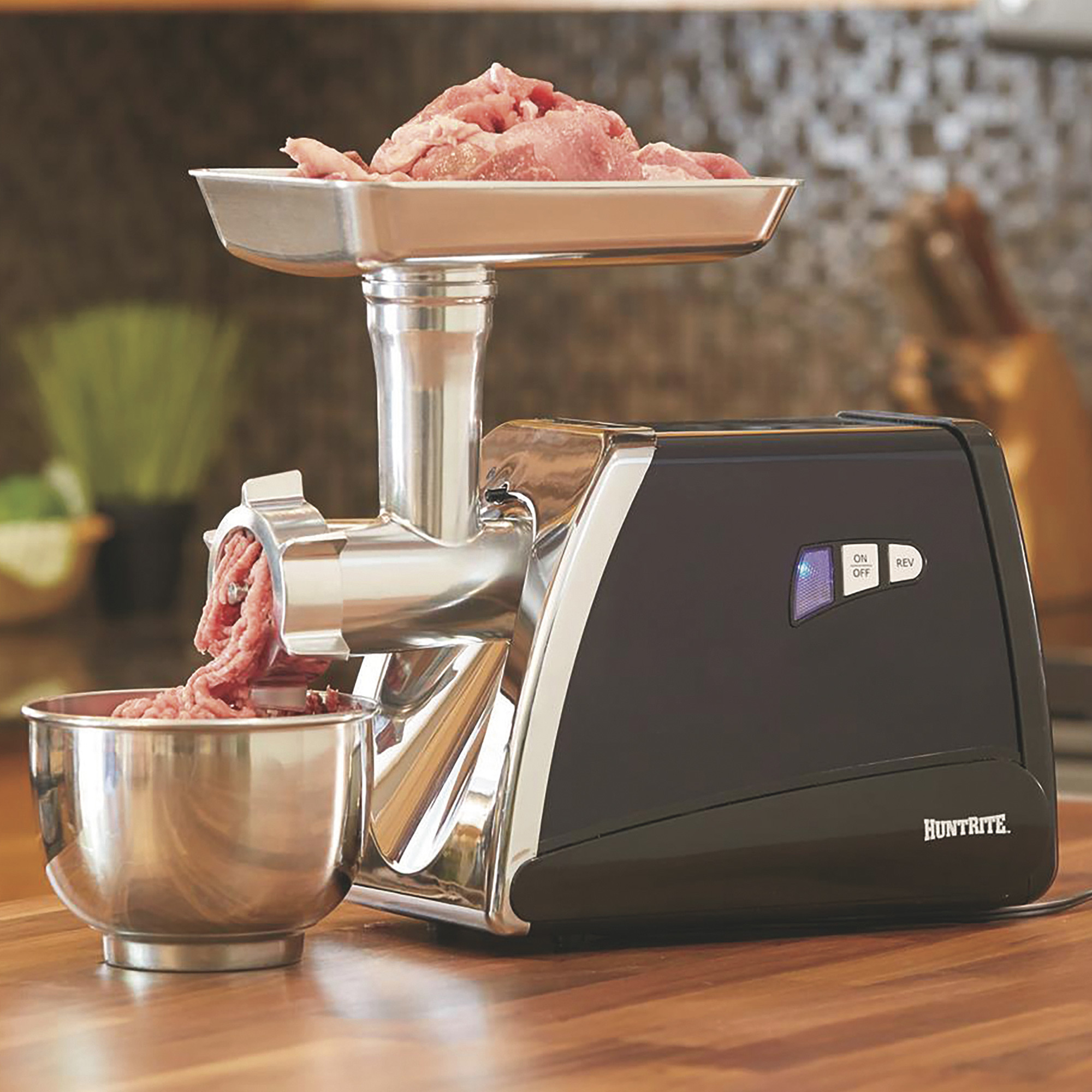 Huntrite No. 12 Electric Meat Grinder — 3/4 HP, 360-Lb. Capacity Per Hour