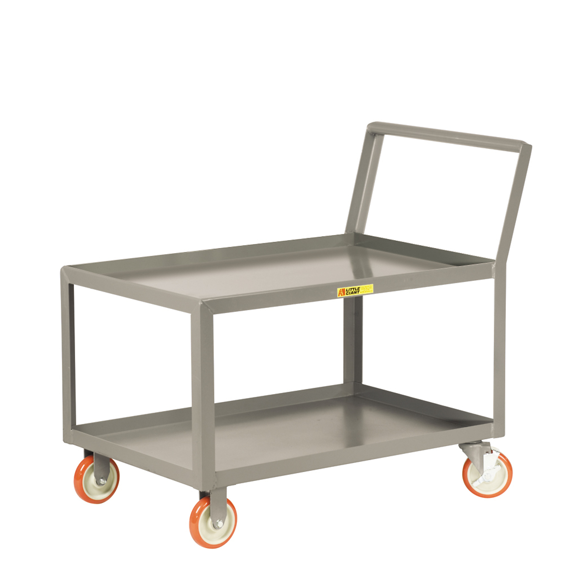 Little Giant Low Deck Truck - 24in. x 48in., 1200-Lb. Capacity, 2 Lipped Shelves, Carbon Steel, Model# LKL-2448-5PYBK