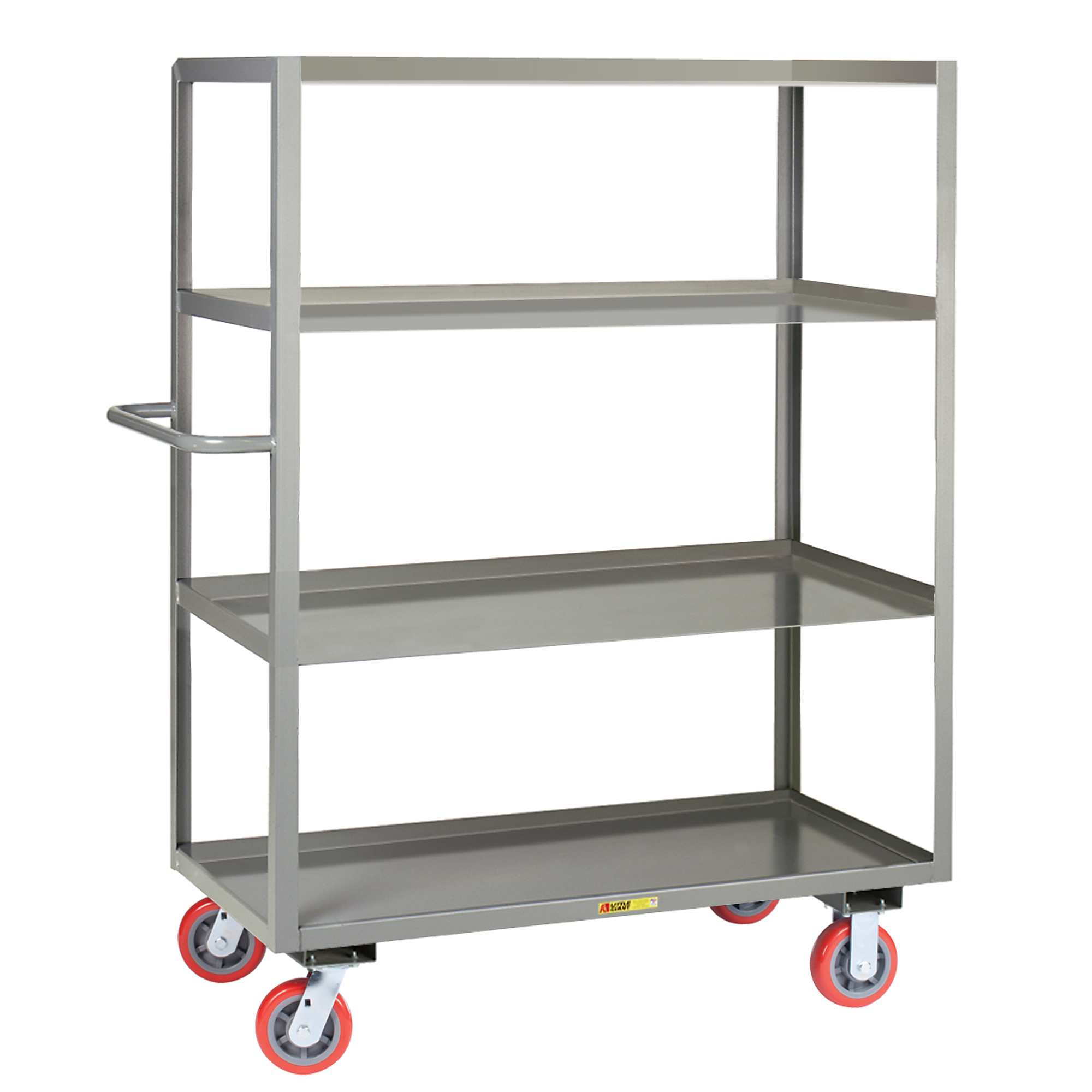 Little Giant Multi-Shelf Order Picking Truck - 24in. x 48in., 3600-Lb. Capacity, 4 Shelves, Carbon Steel, Model# 4MC-2448-6PY