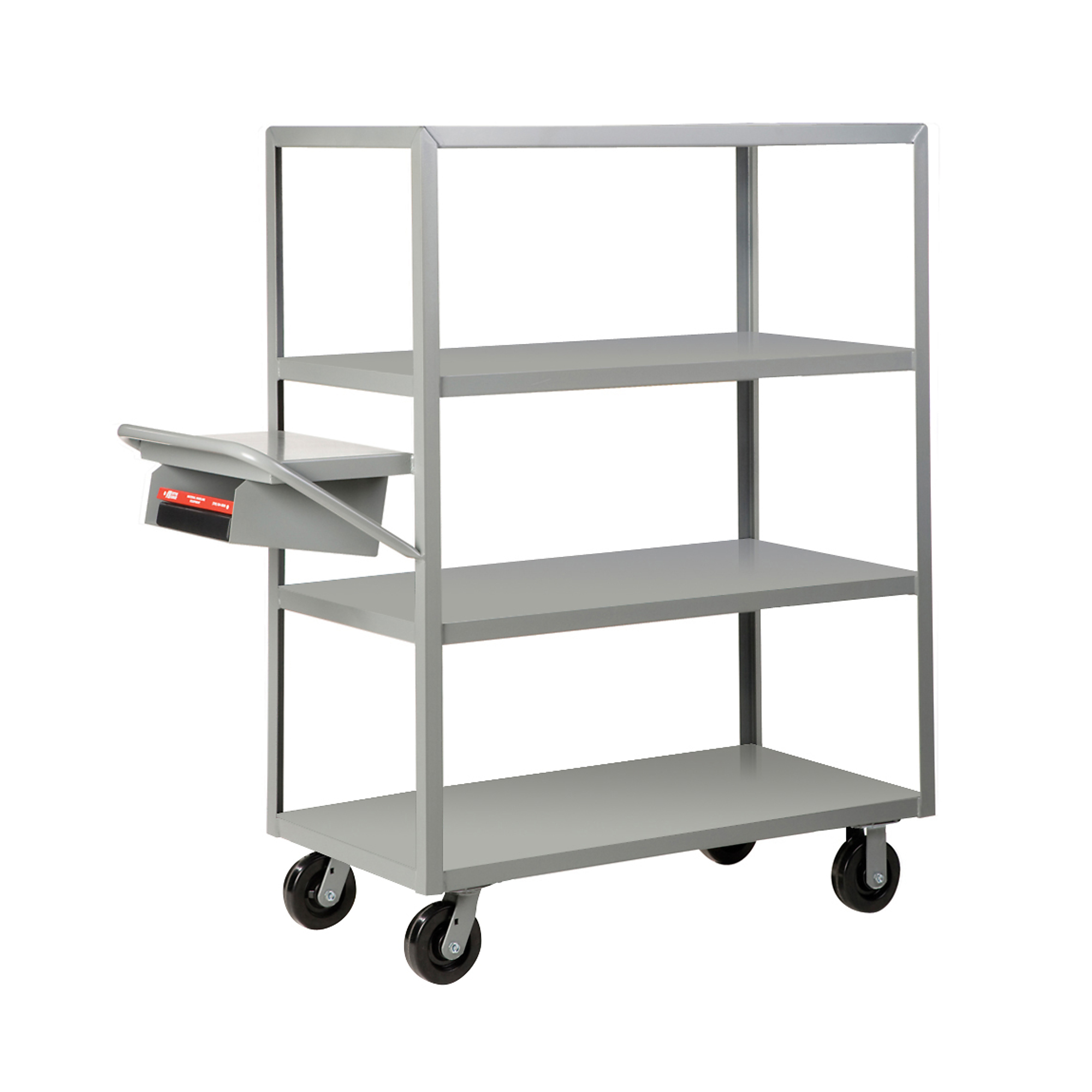 Little Giant Multi-Shelf Order Picking Truck - 30in. x 60in., 3600-Lb. Capacity, 4 Shelves, Carbon Steel, Model# 4M-3060-6PH-WSP