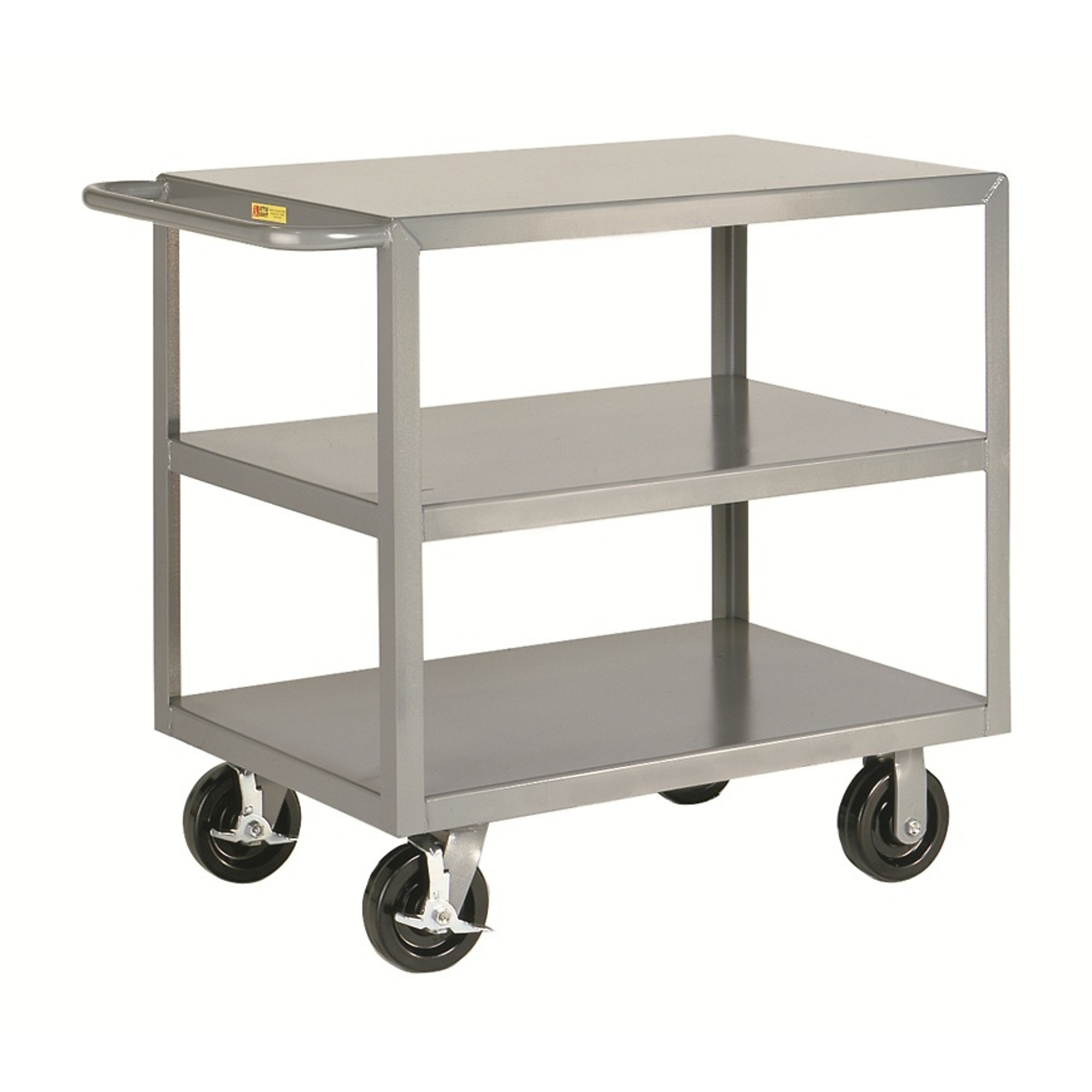 Little Giant Heavy-Duty Shelf Truck - 24in. x 48in., 3600-Lb. Capacity, 3 Shelves, Carbon Steel, Model# 3G-2448-6PHBK