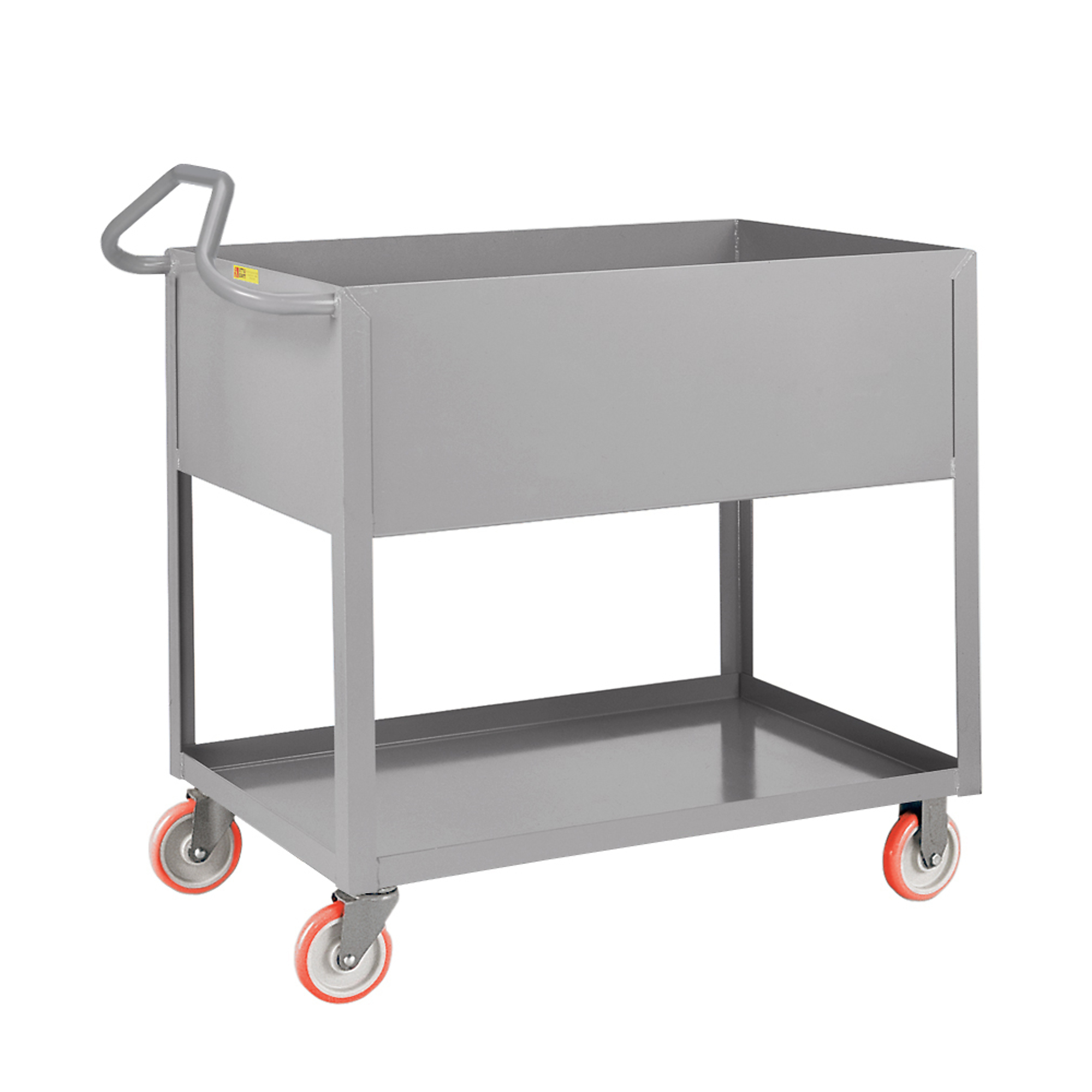 Little Giant Deep Shelf Truck - 24in. x 36in., 12in. Deep Top Shelf, 1200-Lb. Capacity, Carbon Steel, Polyurethane Wheels, Ergonomic Handle, Model# ENDS2436X12-5PY