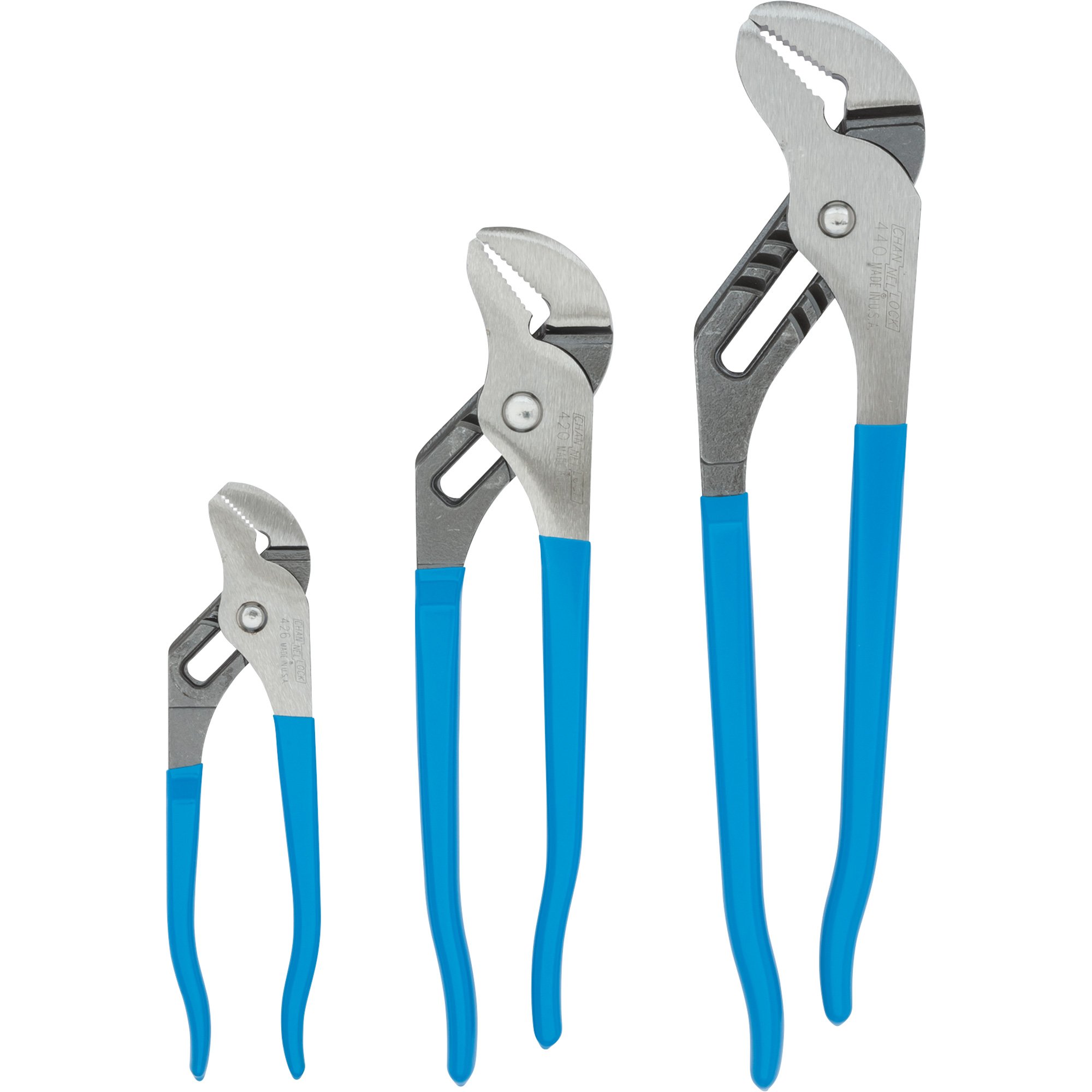 Channellock Tongue & Groove Pliers Set — 3-Pc., Model# GS3