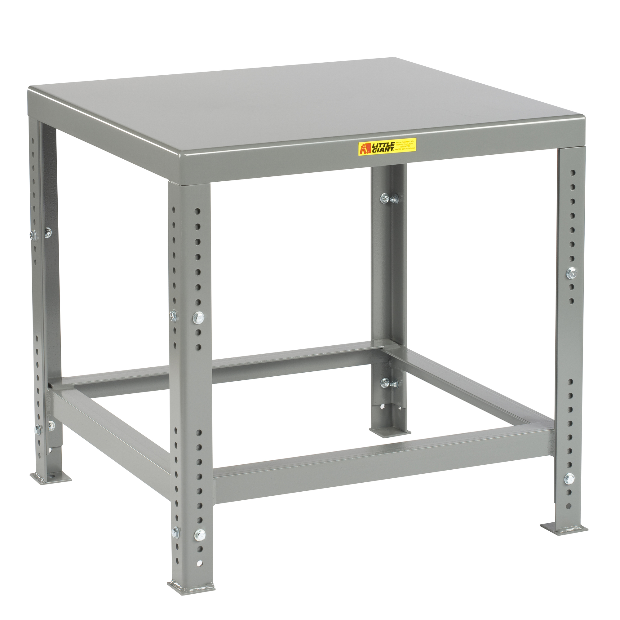 Little Giant Adjustable Height Heavy-Duty Machine Table - 60in. x 30in., 10,000-Lb. Capacity, 7-Ga. Steel, Model# MTH1-3060-AH