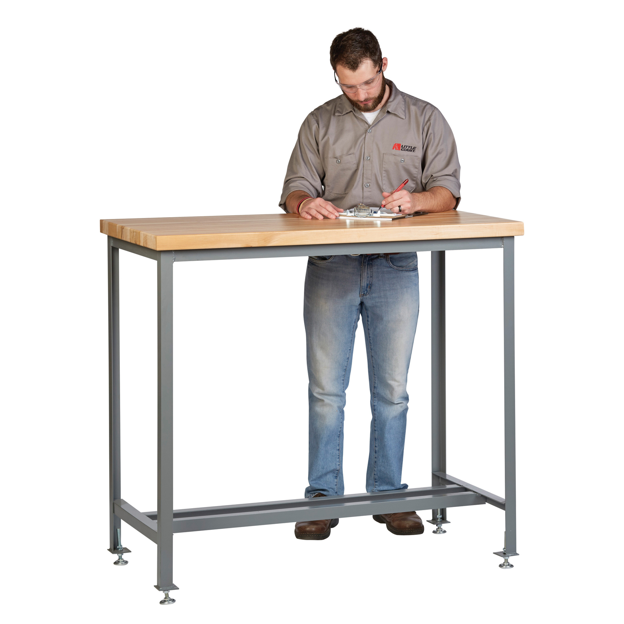 Little Giant, Counter Height Work Table, Butcher Block, 24in.x48in ...