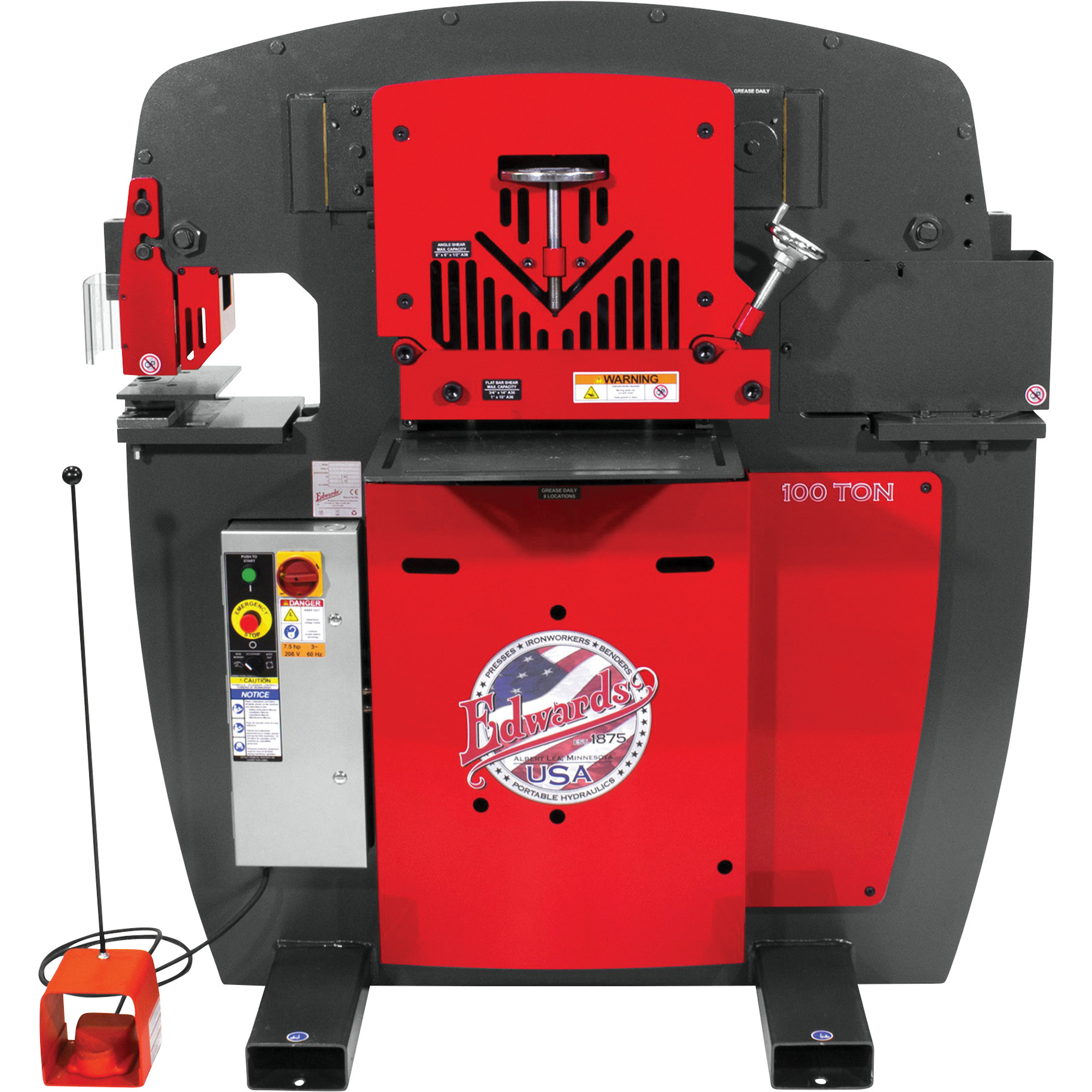 Edwards JAWS 100-Ton Ironworker with Accessory Pack, 3-Phase, 230 Volt, Model# IW100-3P230-AC600