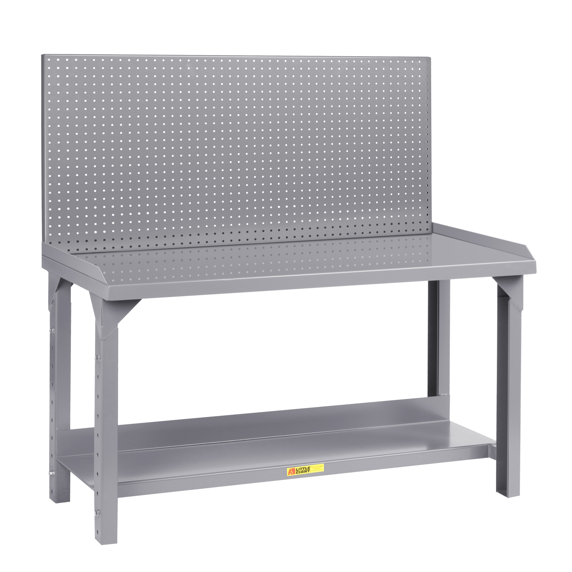 Little Giant Adjustable Workbench - 24in. x 60in., 4500-Lb. Capacity, 27-41in. Adjustable Height, Pegboard, Model# WSL2-2460-AH-PB