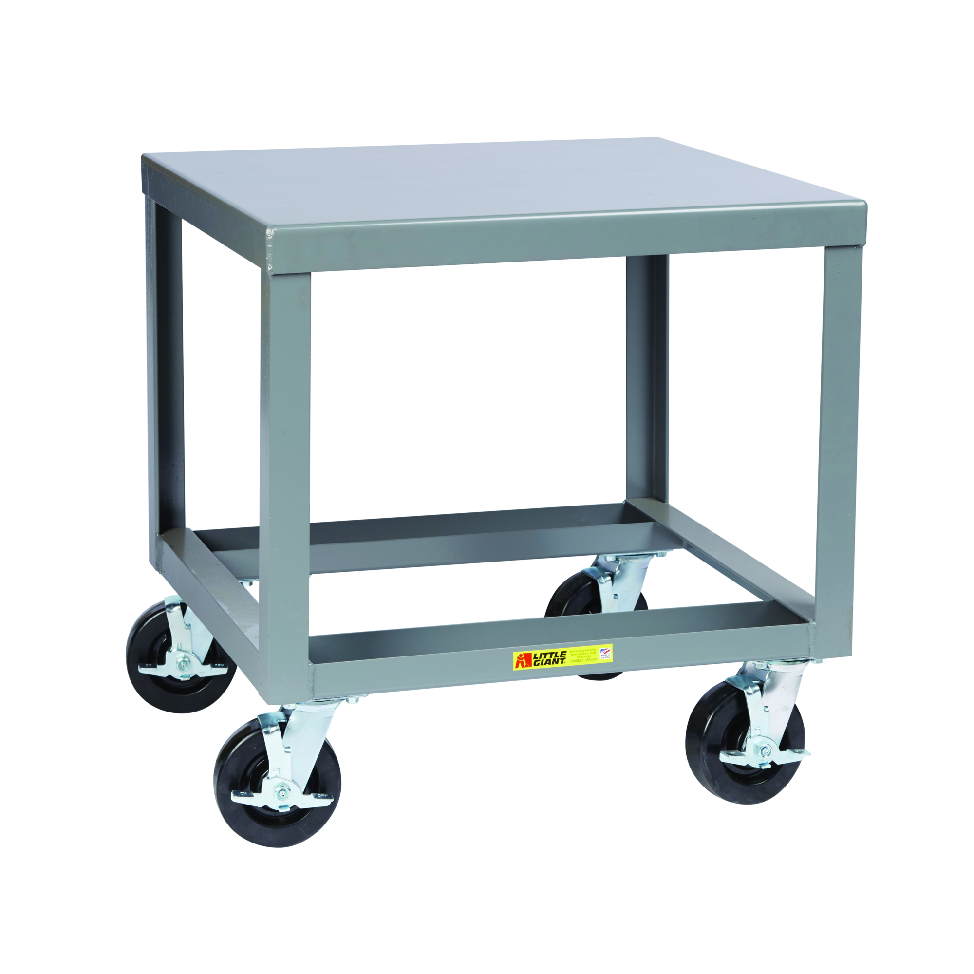 Little Giant Mobile Machine Table - 30in. x 48in., 3600-Lb. Capacity, 7-Ga. Steel, 36in. Height, 6in. Phenolic Casters, Model# MTH3048-6PHBK36