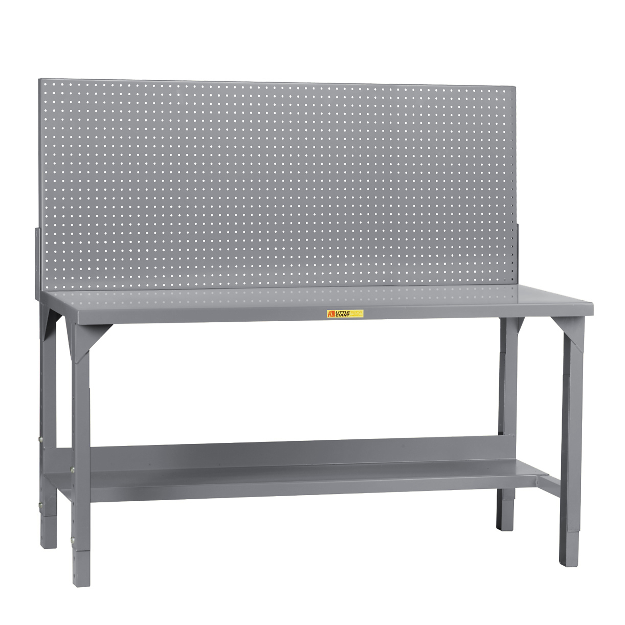 Little Giant Welded Workbench - 36in. x 60in., 4500-Lb. Capacity, Adjustable Height, Pegboard, Model# WST2-3660-AH-PB