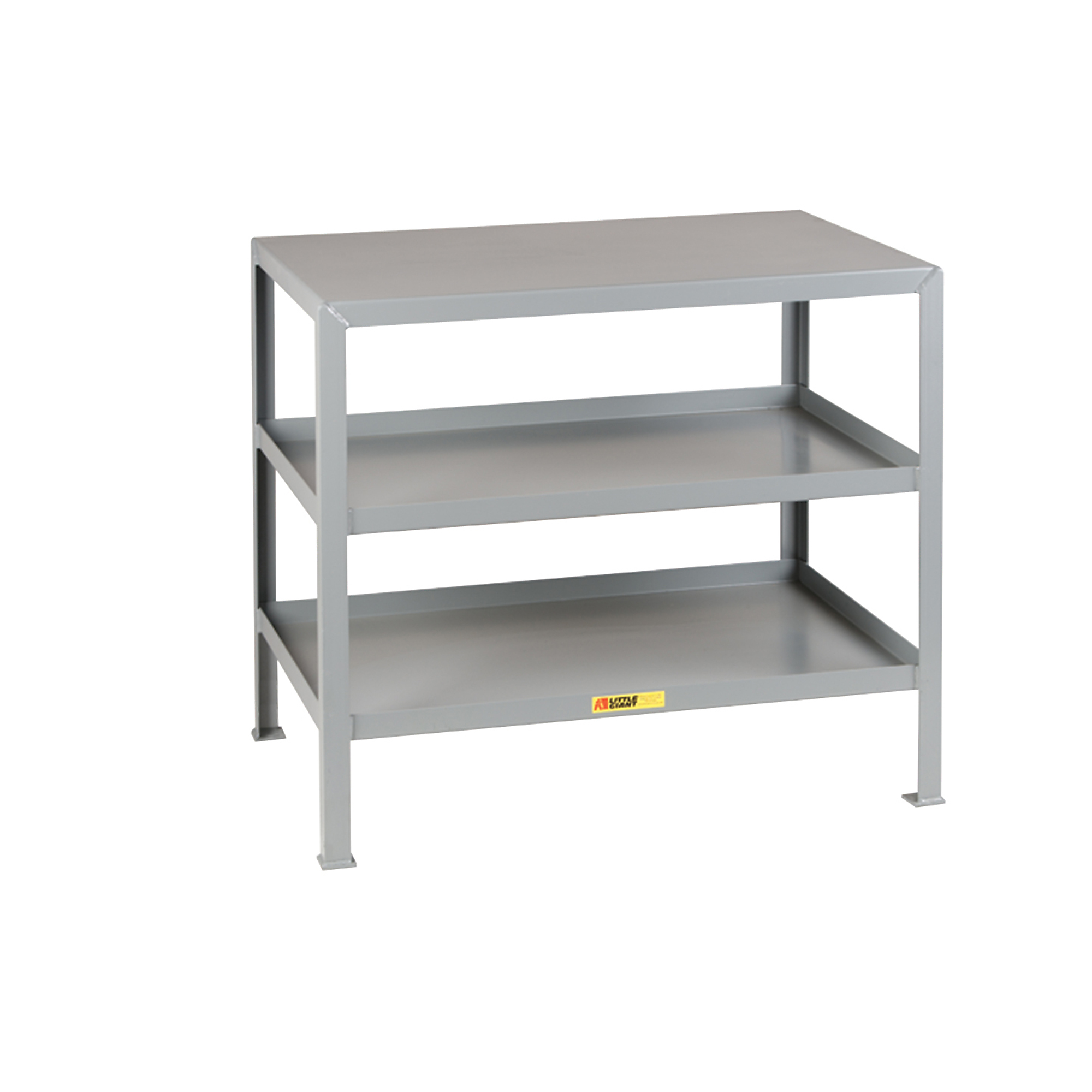 Little Giant Multi-Shelf Machine Table - 24in. x 60in., 2000-Lb. Capacity, 32.5in. Height, Heavy-Duty Steel, Model# MT2460-3