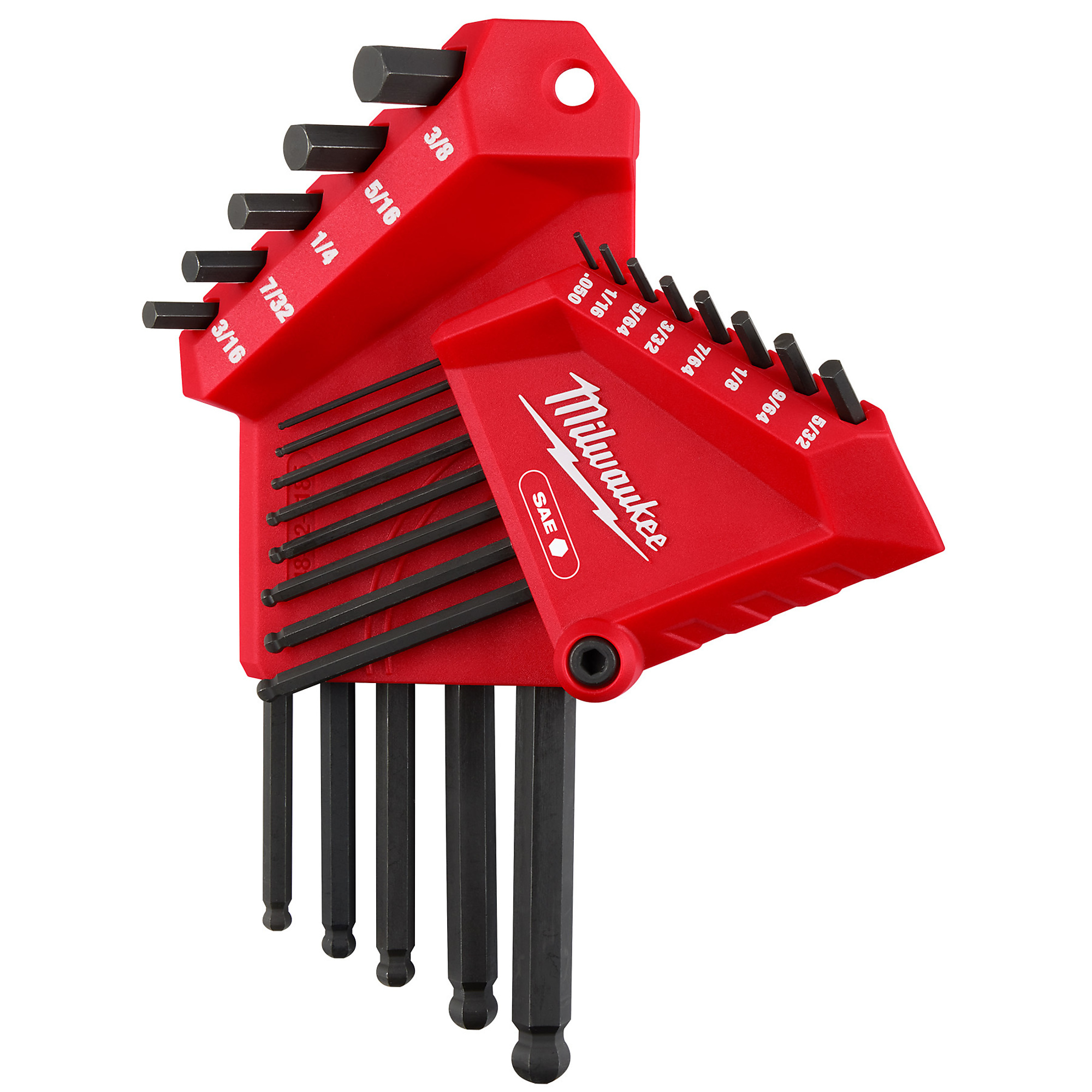 Milwaukee, 13-Key Ball End L-Key Set - SAE, Pieces (qty.) 13, Model# 48-22-2185