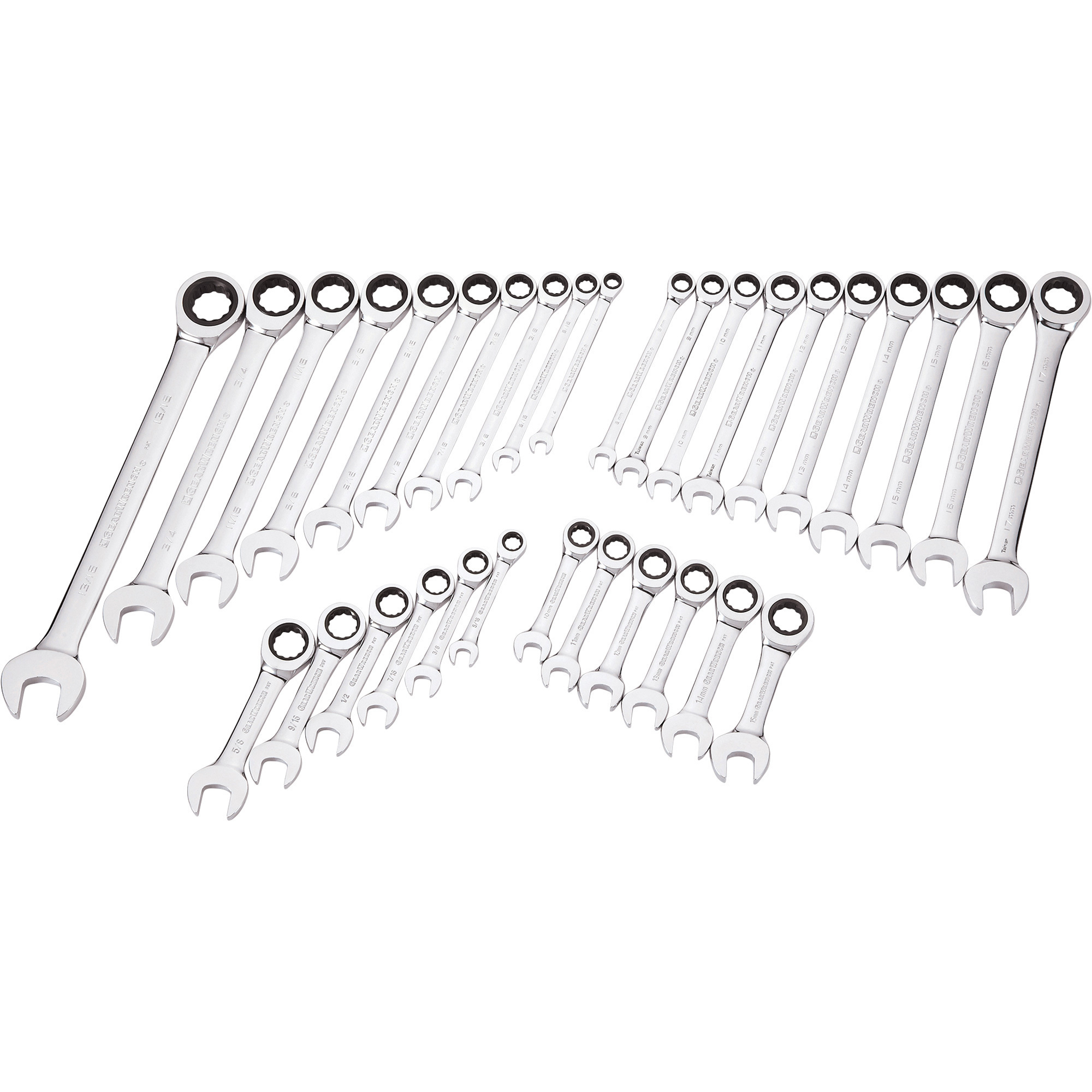 GearWrench Ratcheting Wrench Set, SAE and Metric— 32-Pc. Northern Tool