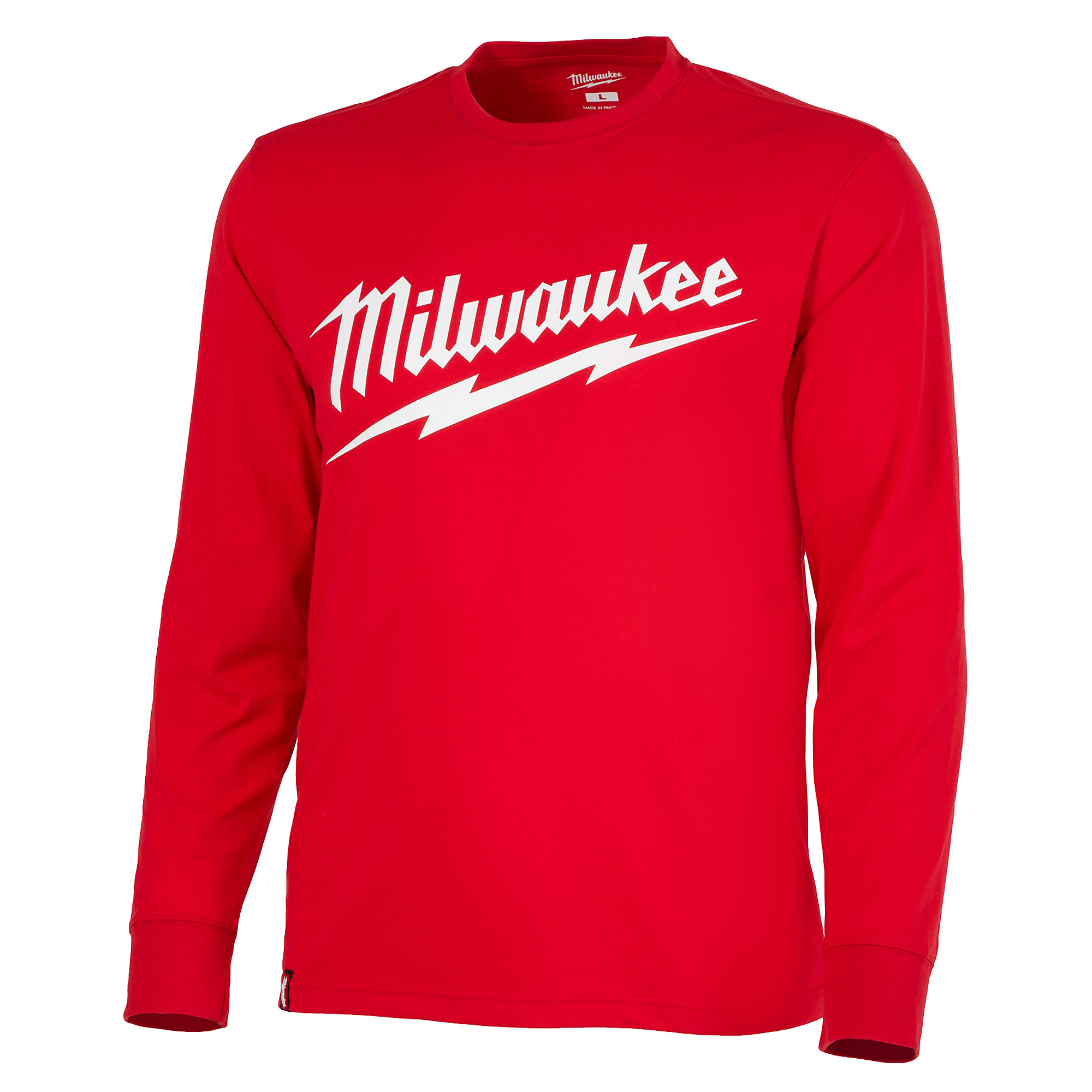Milwaukee BIG LOGO WORK TEE LS - RED