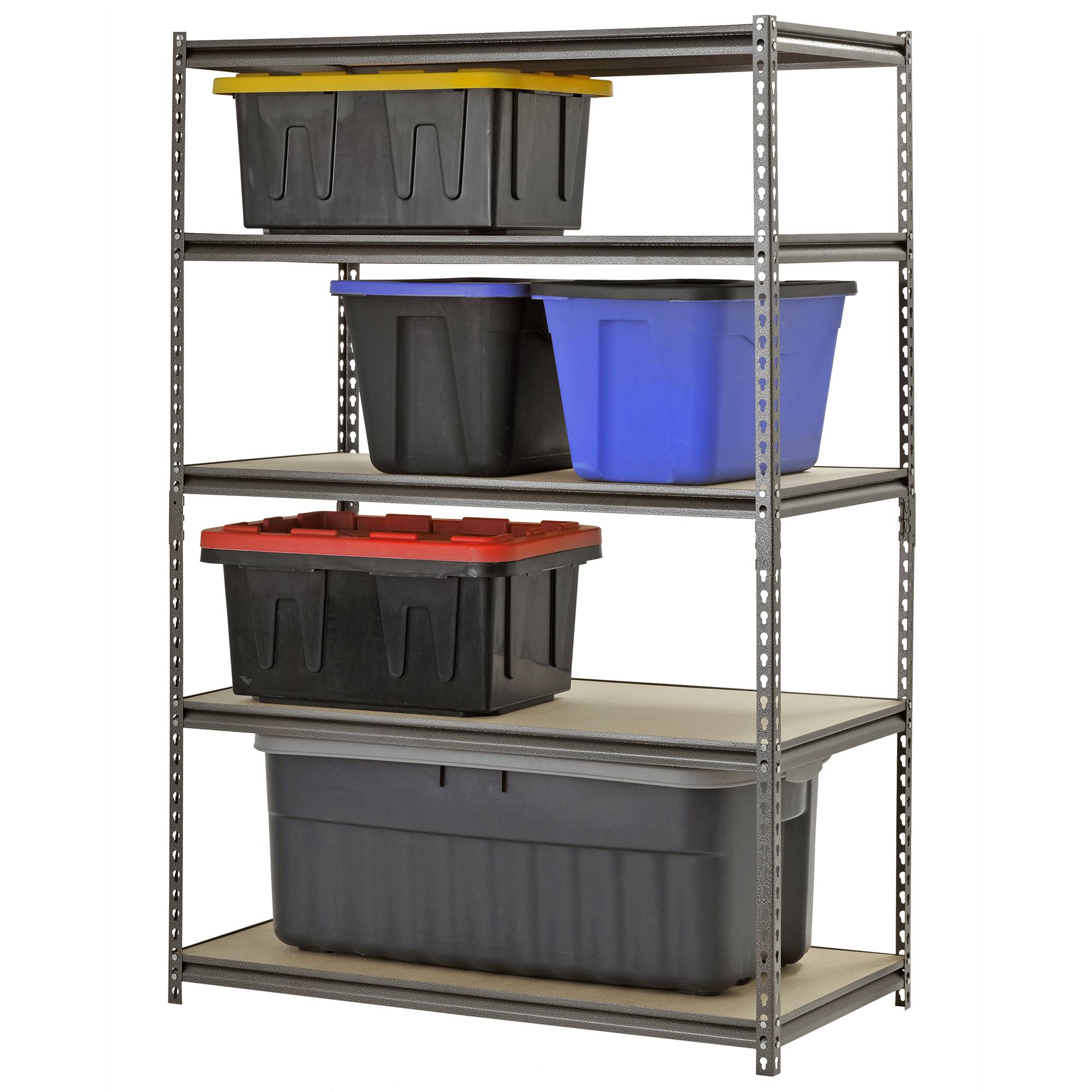 Muscle Rack 5-Shelf Steel Shelving Silver-Vein 18 D x 48 W x 72