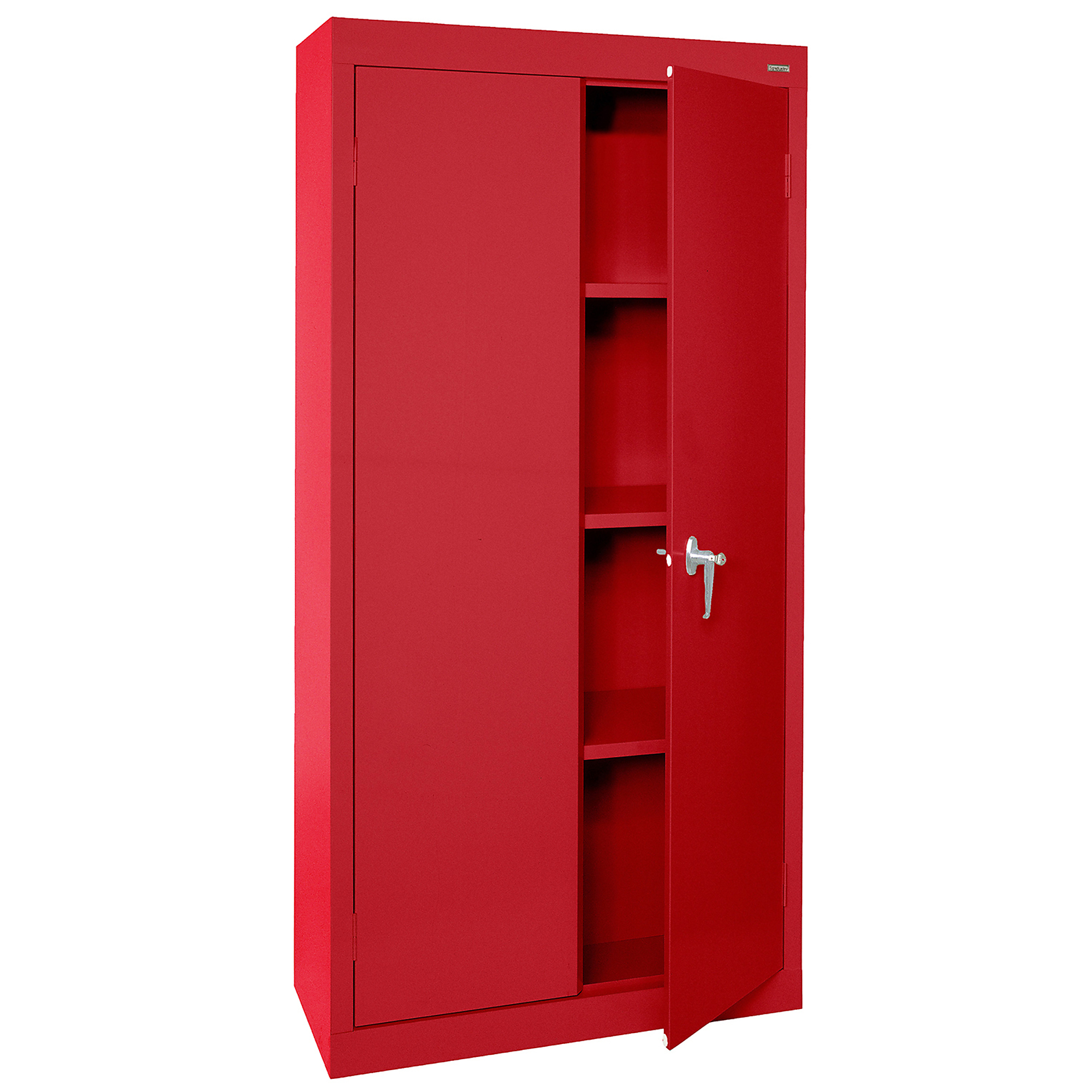 Sandusky Lee Value Line Cabinet - 30in. x 18in. x 72in., Steel, Red, Lockable, Model# VF31301872-01