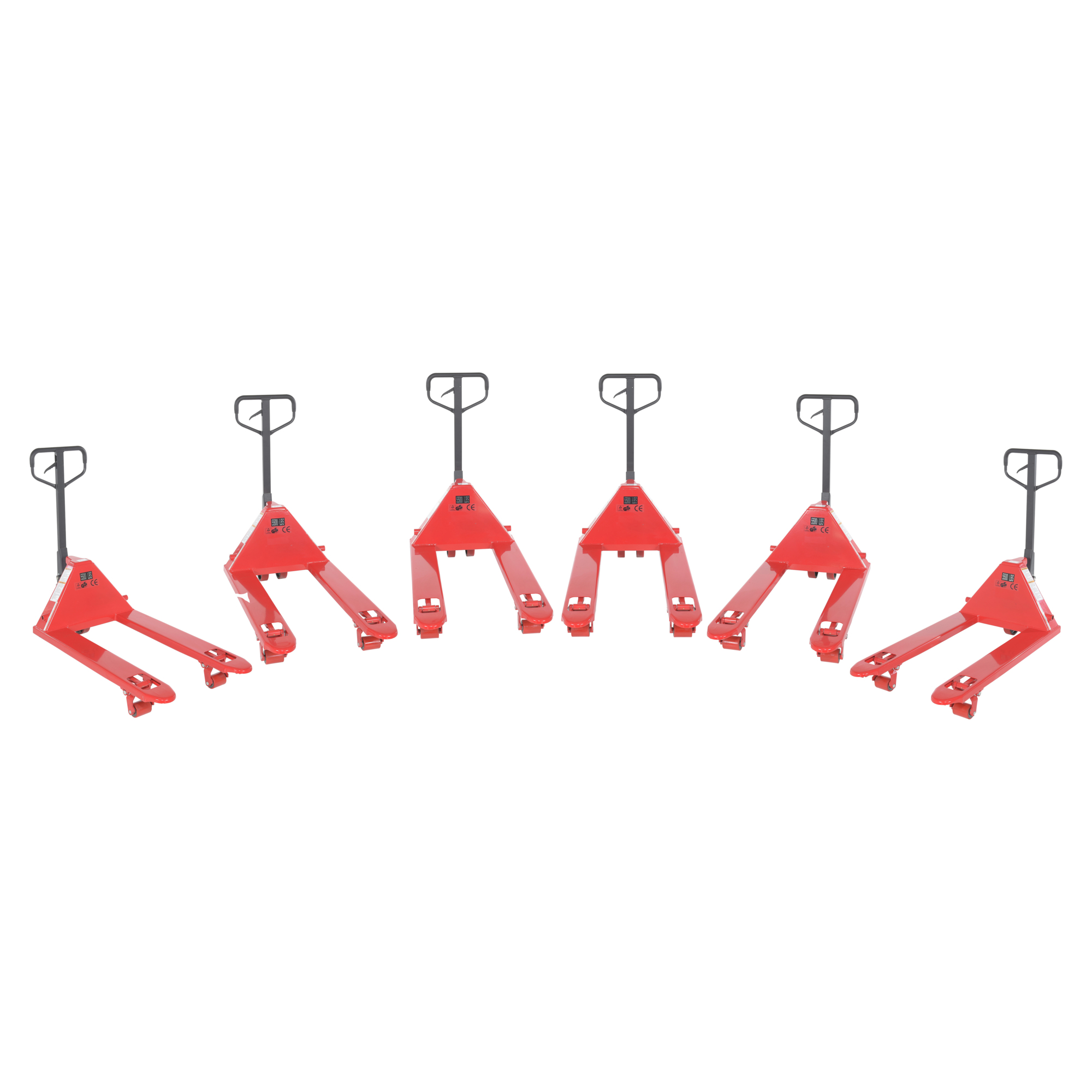 Vestil Full Featured Steel Pallet Trucks - 42in. Fork Length, 5500-Lb. Capacity, 6-Pack, Model# PM5-2742-6PKG