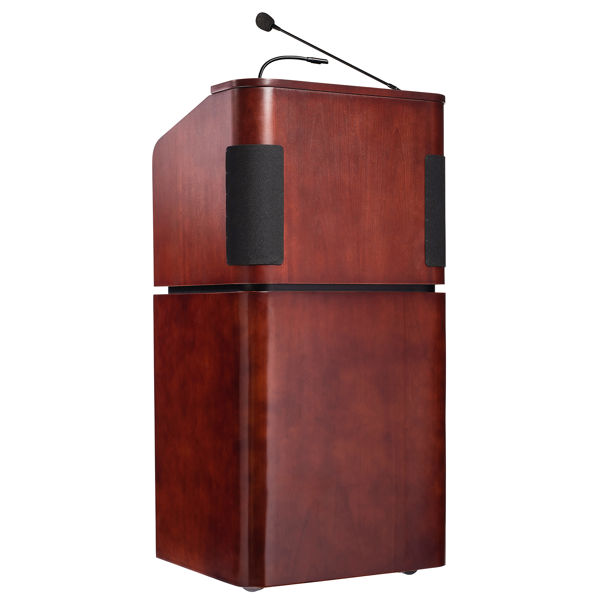 National Public Seating, Tabletop Base Combo Sound Lectern, Width 24 in, Height 48 in, Depth 20.5 in, Model# 950/901-MY/WT