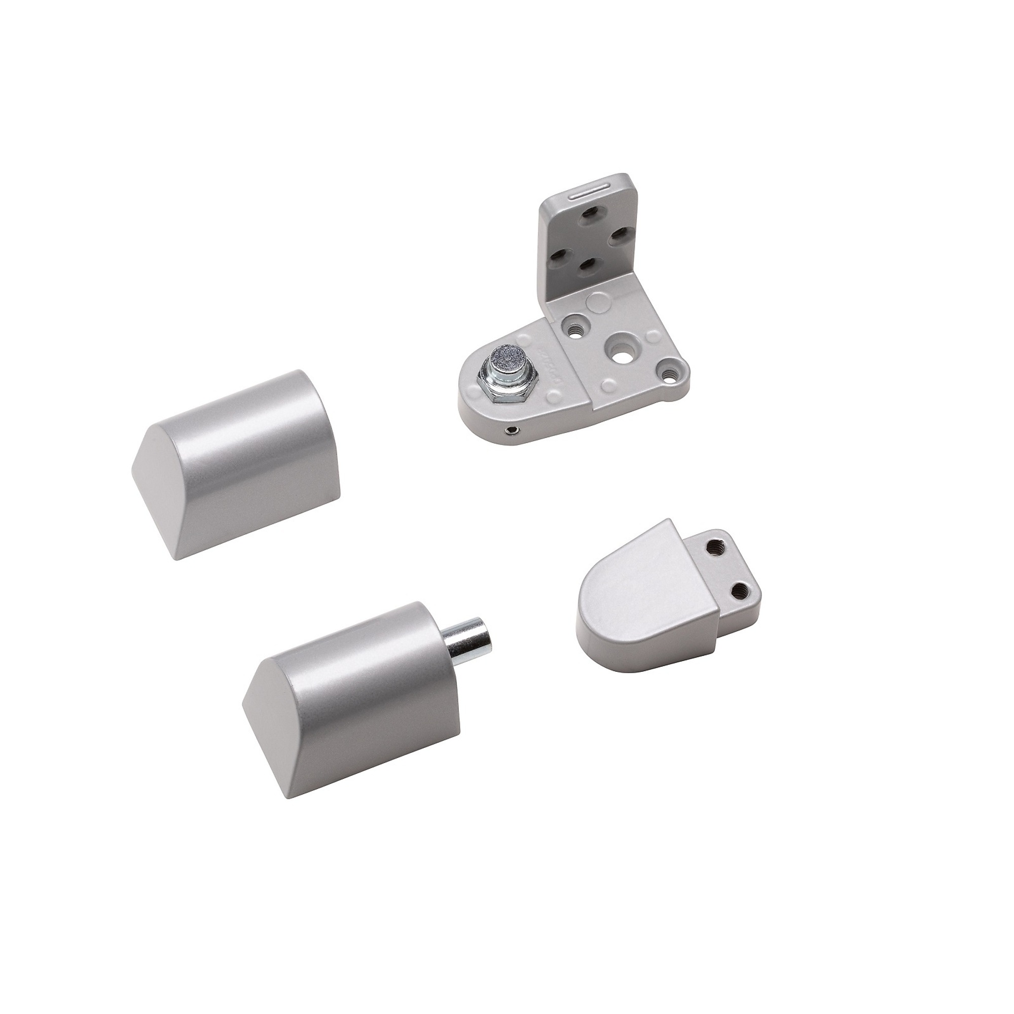 Global Door Controls US Aluminum Style Right Hand Offset Door Pivot Hinge Set — 3/4in., For 83in. Storefront Doors, Model# TH1114U-RH-AL