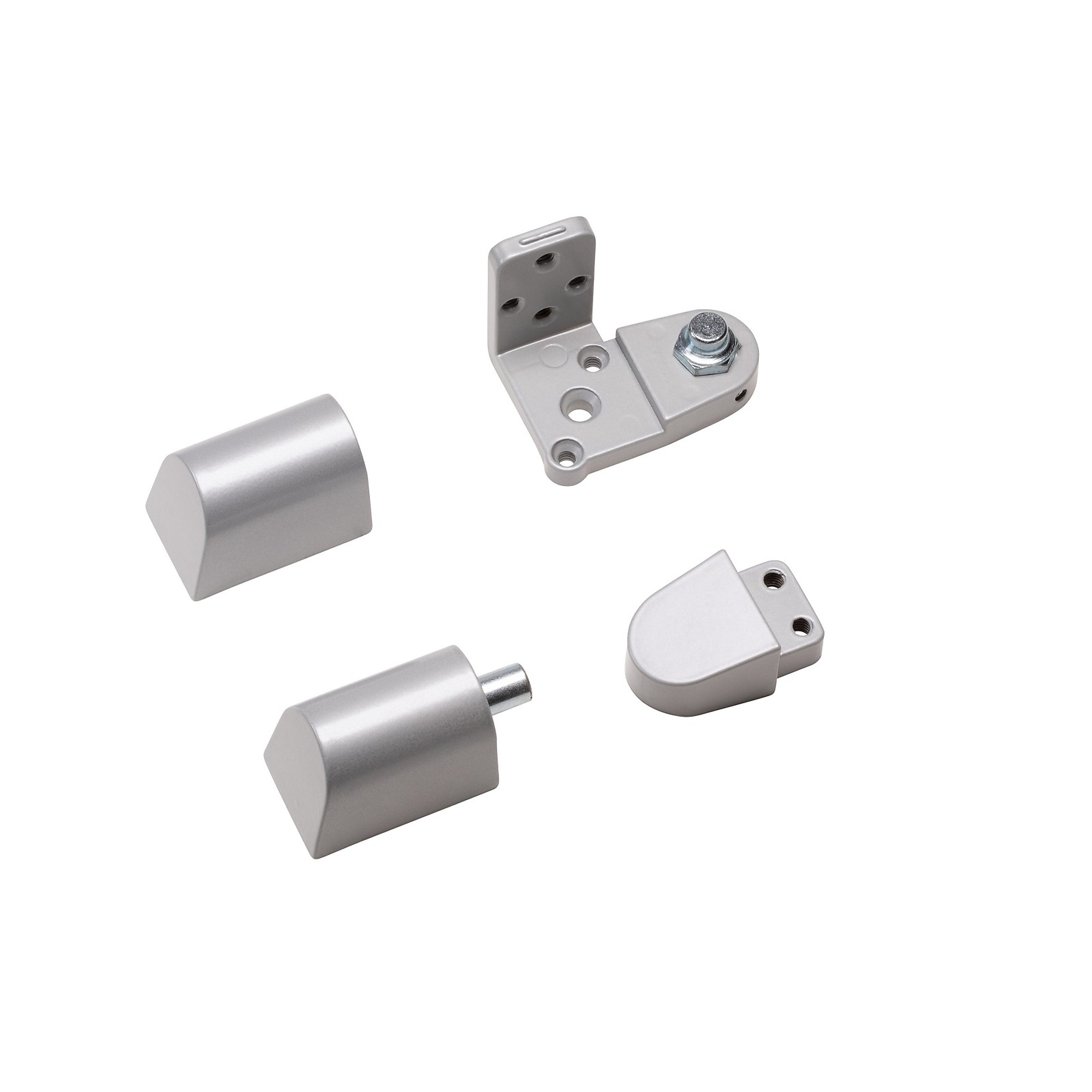 Global Door Controls Offset Door Pivot Hinge Set — 3/4in., Left Hand, Aluminum, Model# TH1114U-LH-AL